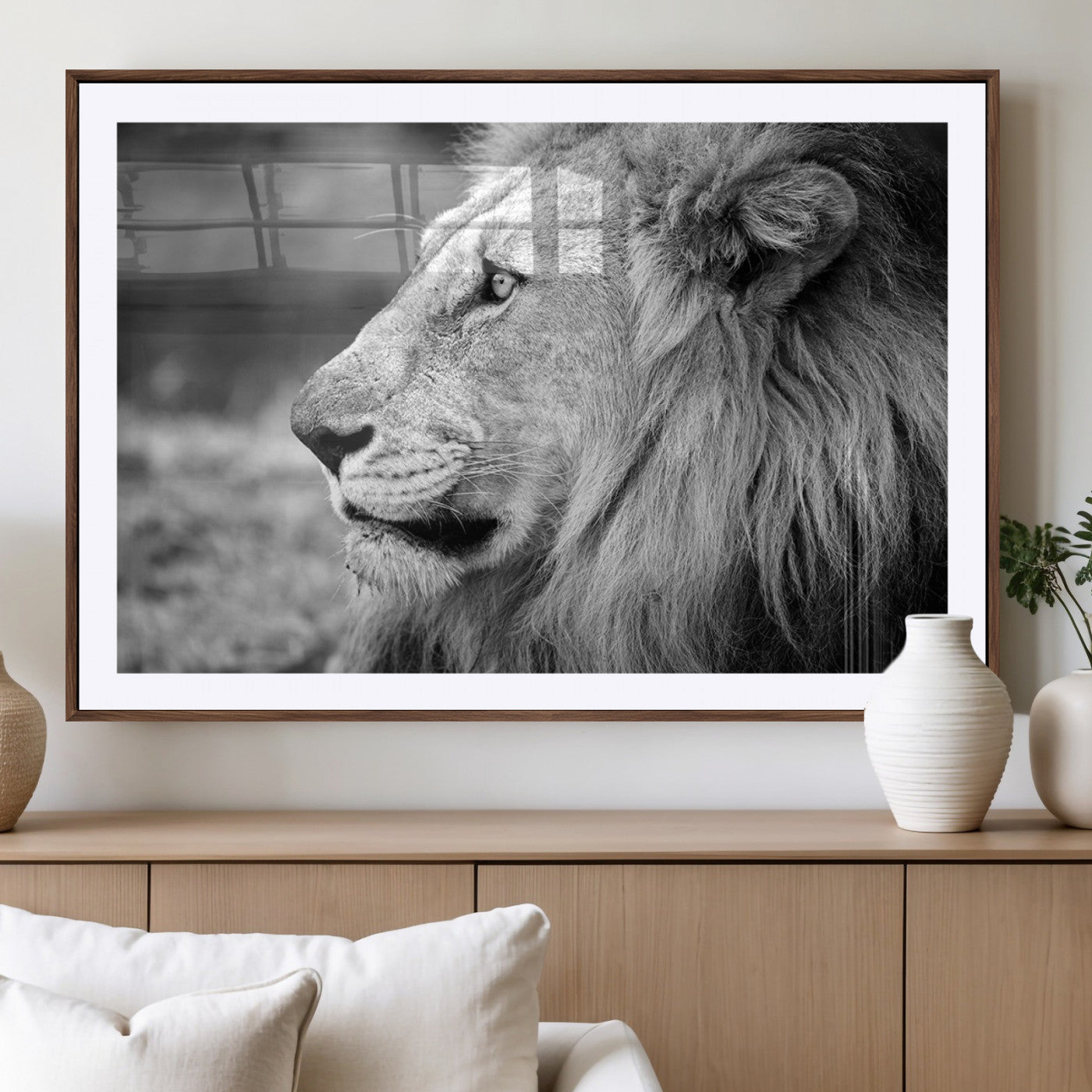 MGC-FP-36x24 - African Lion Wall Art Canvas Print