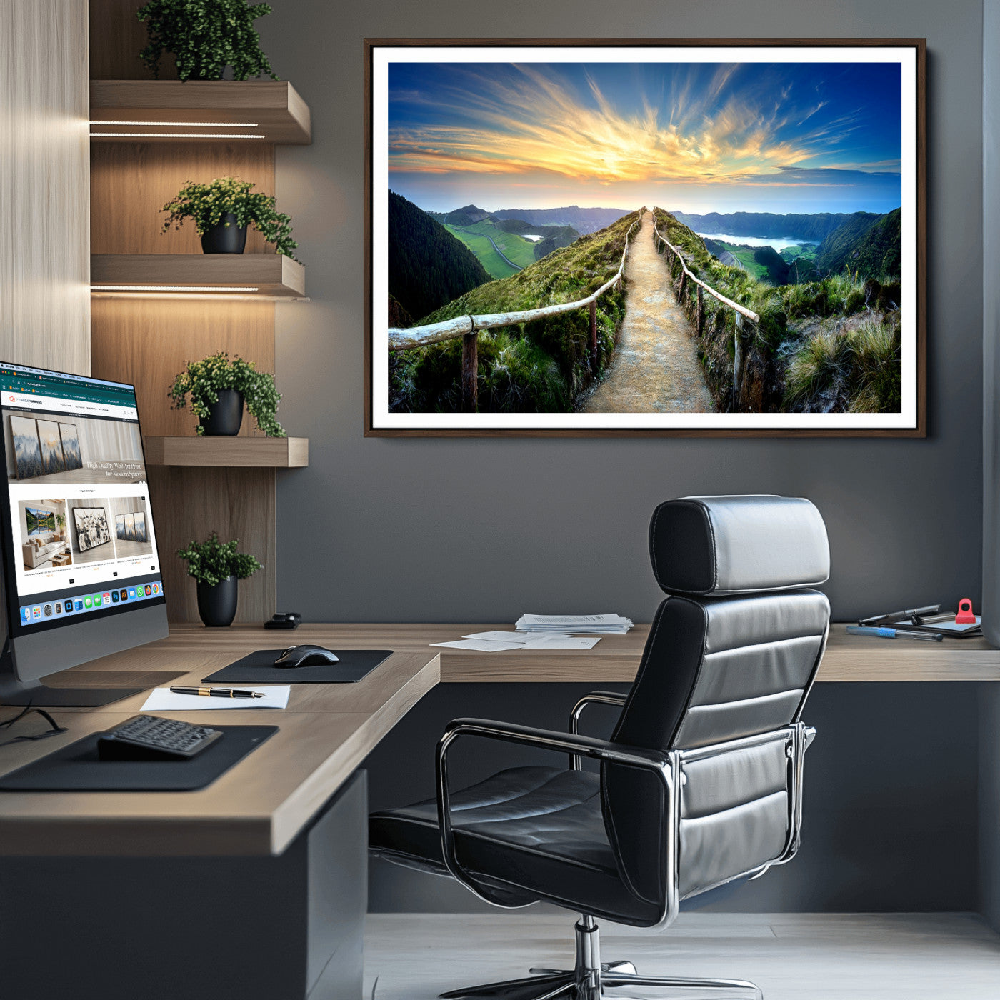 58887-MGV-CV-36X24-Mountain Landscape Wall Art Canvas Print