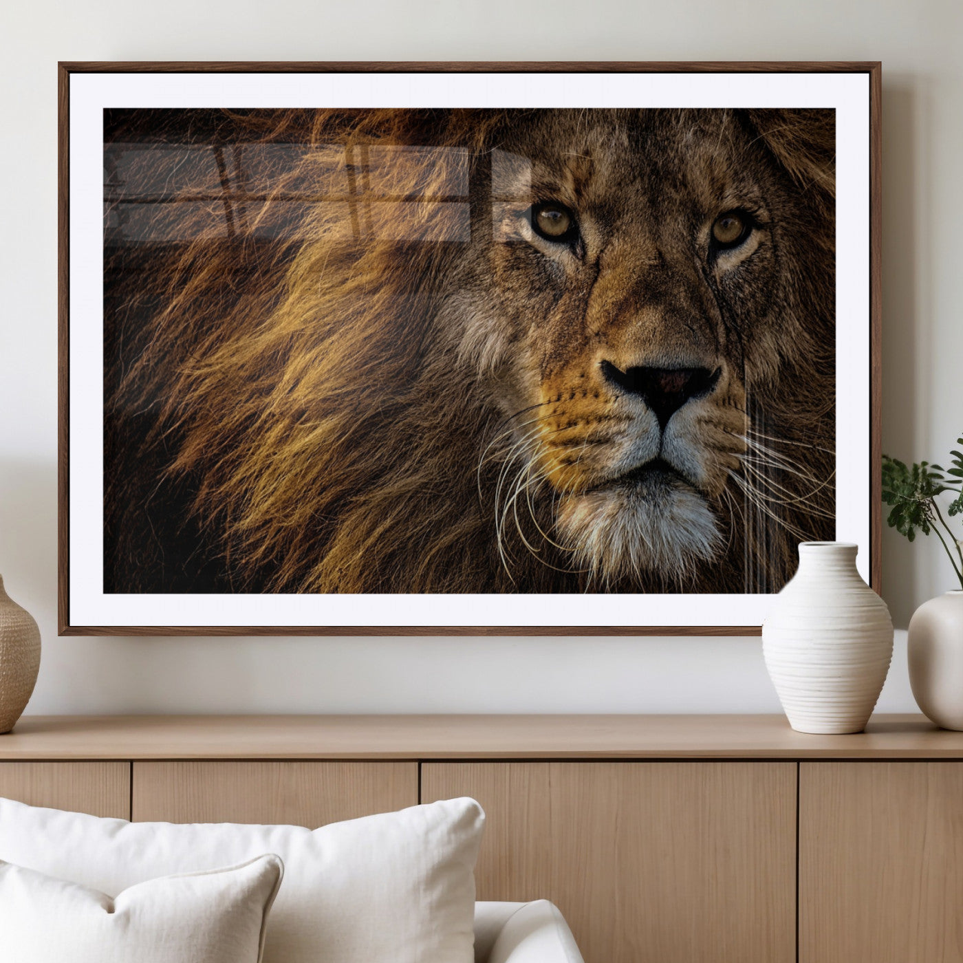 MGC-FP-36x24 - Mighty Lion Wall Art Animal Canvas Print