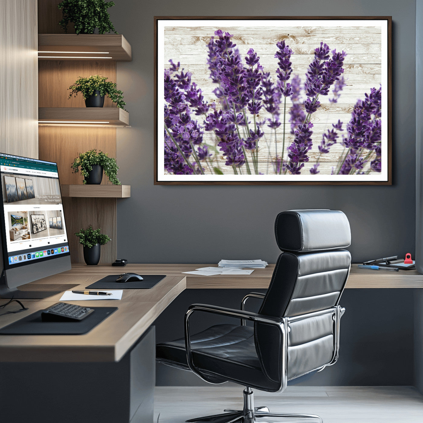 21208-MGV-CV-36X24-Lavender Herb Wall Art Canvas Print