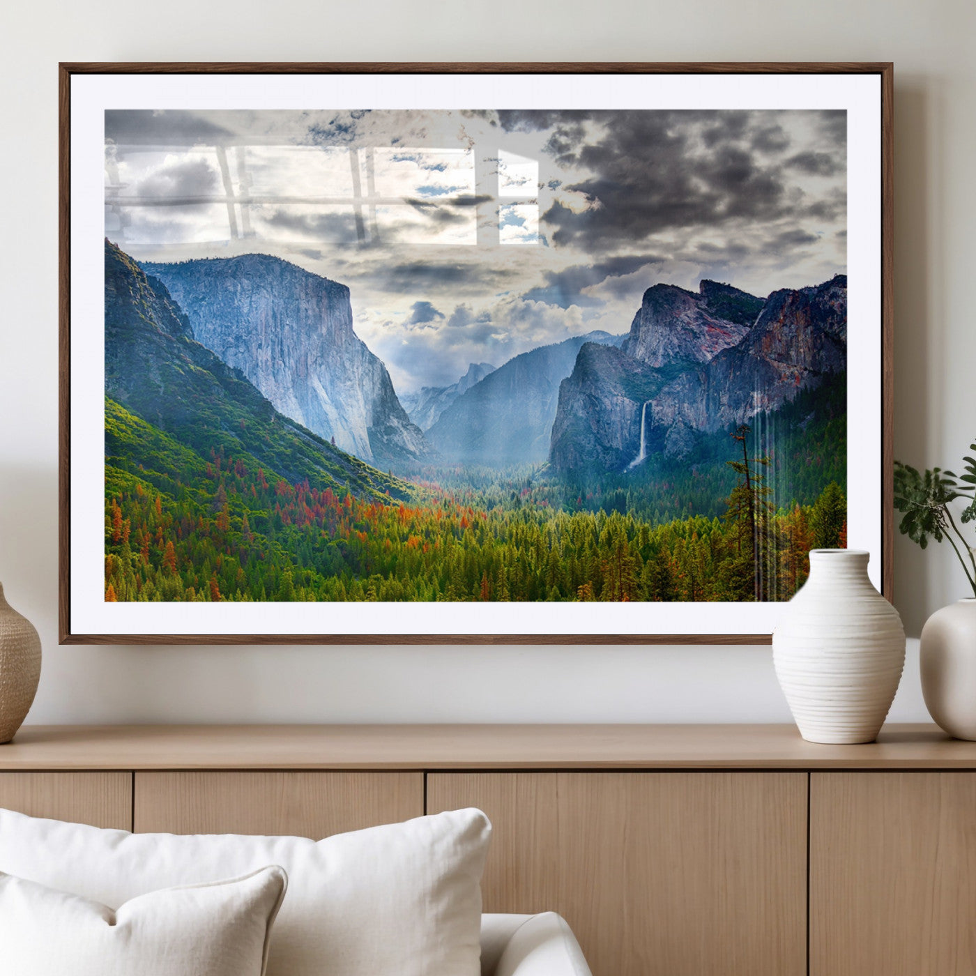 MGC-FP-36x24 - Yosemite Park Half Dome 3 Panel Canvas Print | Large Giclée Landscape Wall Art for Living Room,