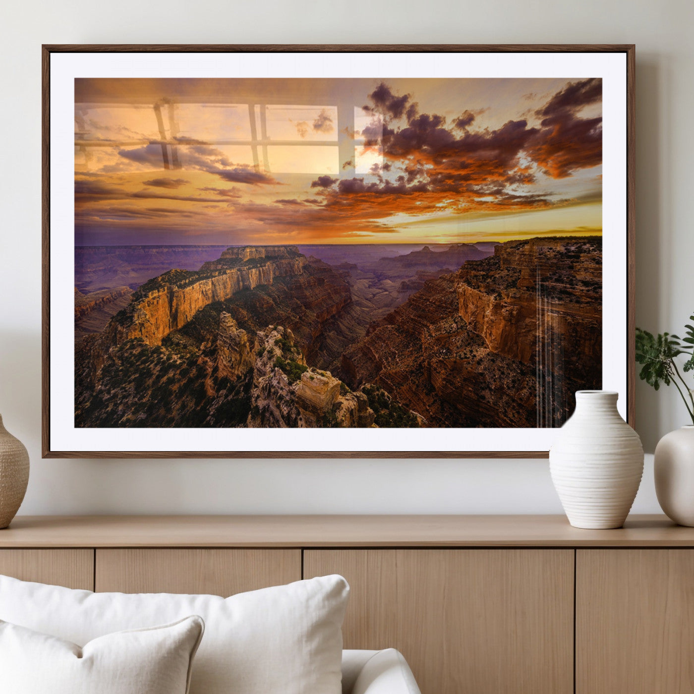 MGC-FP-36x24 - Mesmerizing Sunset from Grand Canyon Nal Park Wall Art, Grand Canyon Canvas Print