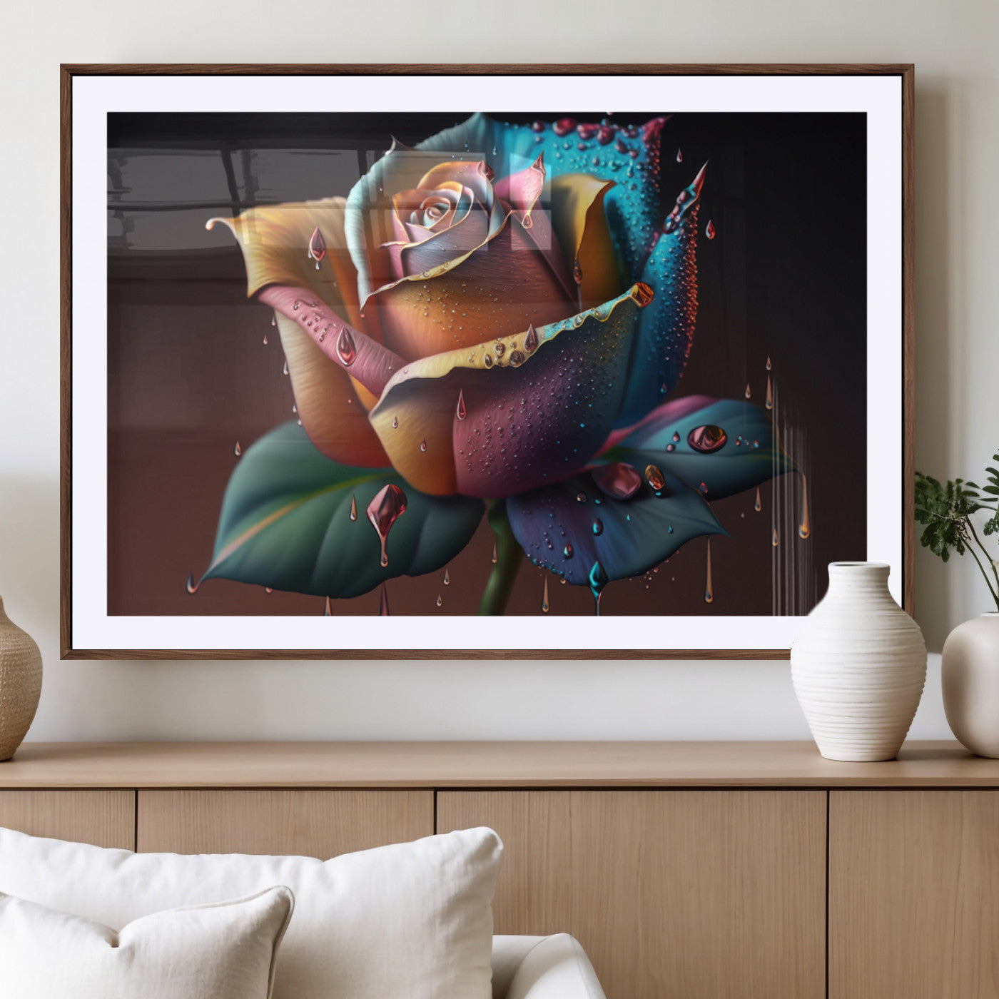 MGC-FP-36x24 - Abstract Rose Wall Art Canvas Print