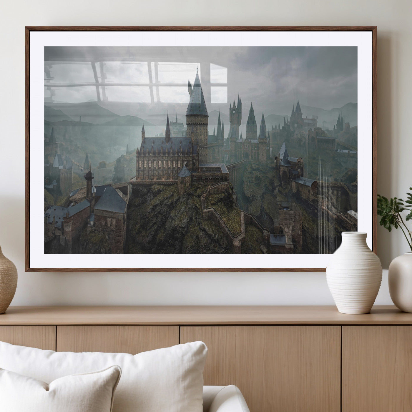 MGC-FP-36x24 - Disney Castle Wall Art Canvas Print, Living Kids Home Room Decor Art Print