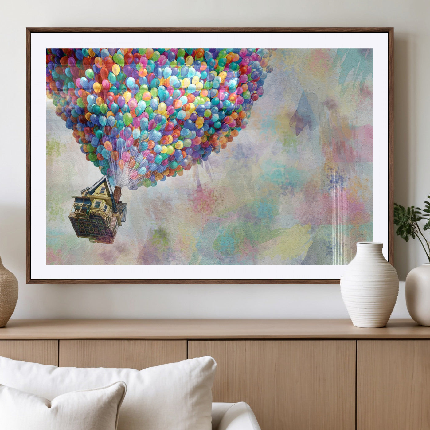MGC-FP-36x24 - Up Pixar Poster, Look Up Pixar Wall Art, Up Pixar Canvas, Kids Play Game Room Decor Wall Art