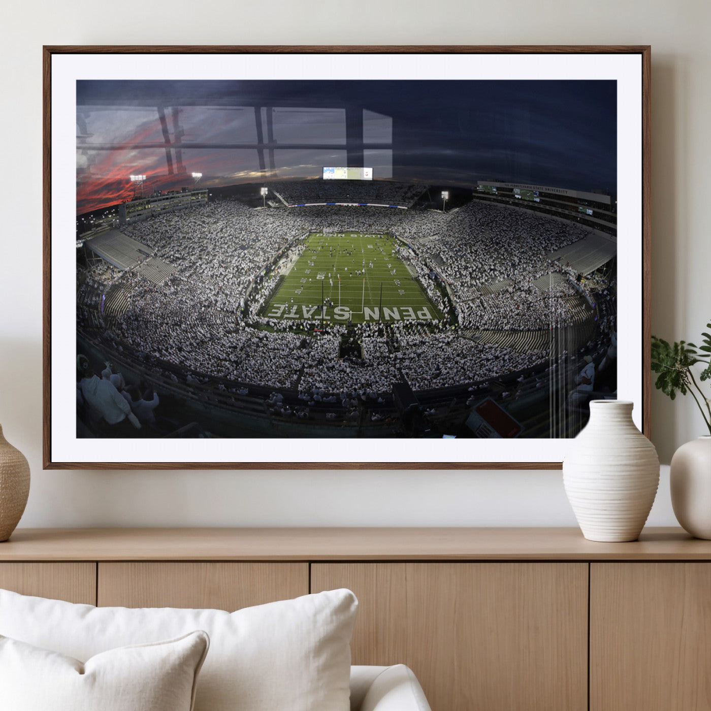 MGC-FP-36x24 - Penn State University Nittany Lions Football Team Print - University Park Beaver Stadium Wall Art