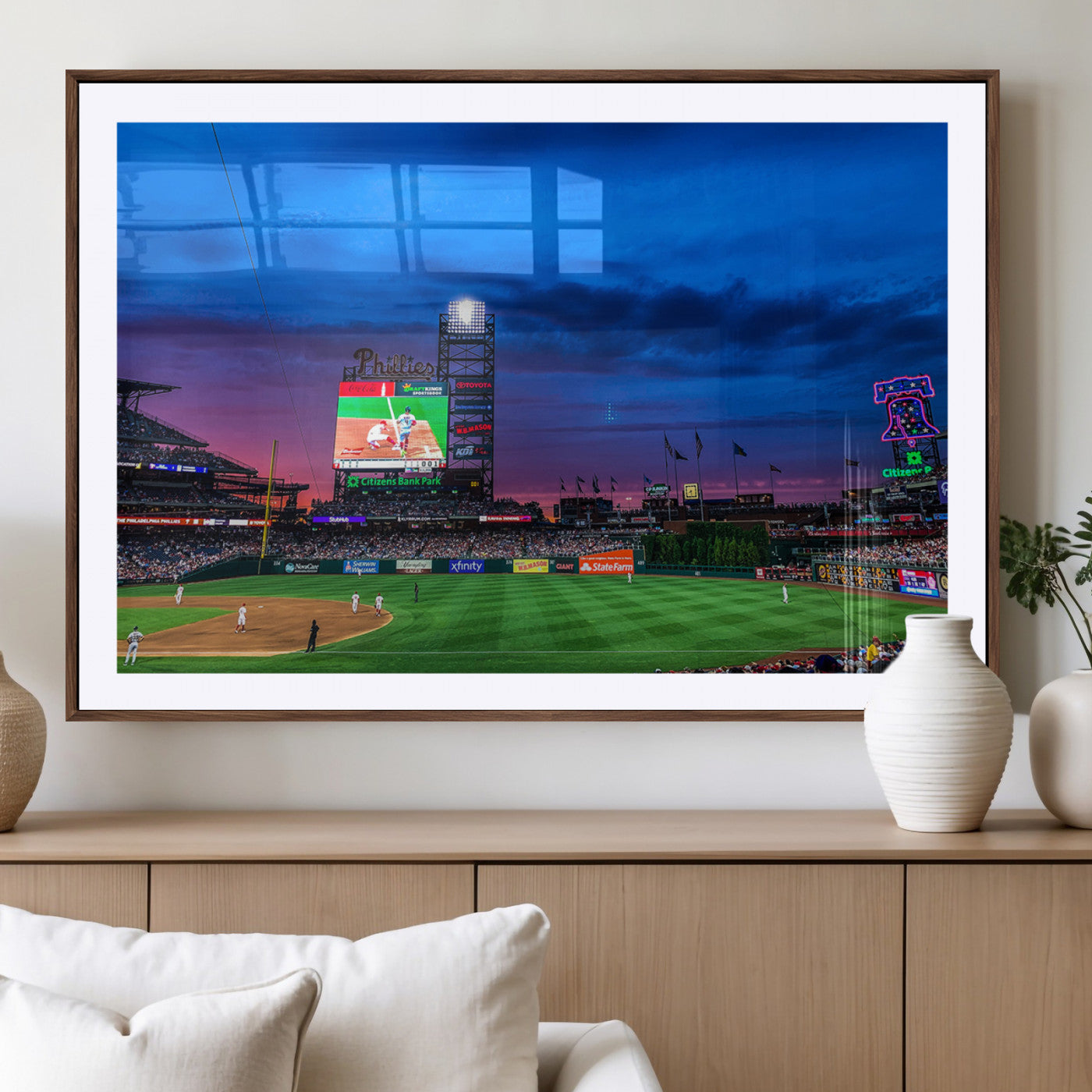 MGC-FP-36x24 - Philadelphia Phillies Baseball Team Print - Philadelphia Citizens Bank Park Stadium Canvas Wall Art