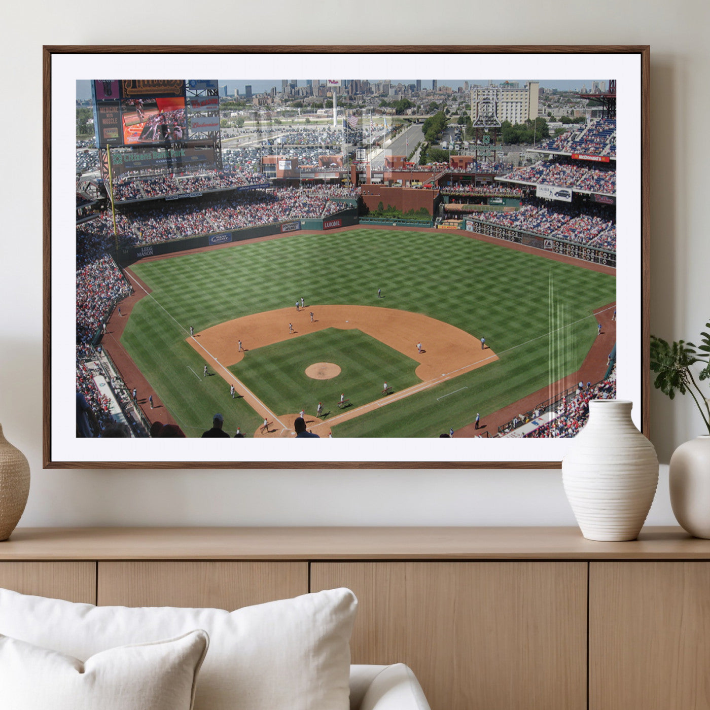MGC-FP-36x24 - Philadelphia Phillies Baseball Team Print - Philadelphia Citizens Bank Park Stadium Wall Art Canvas