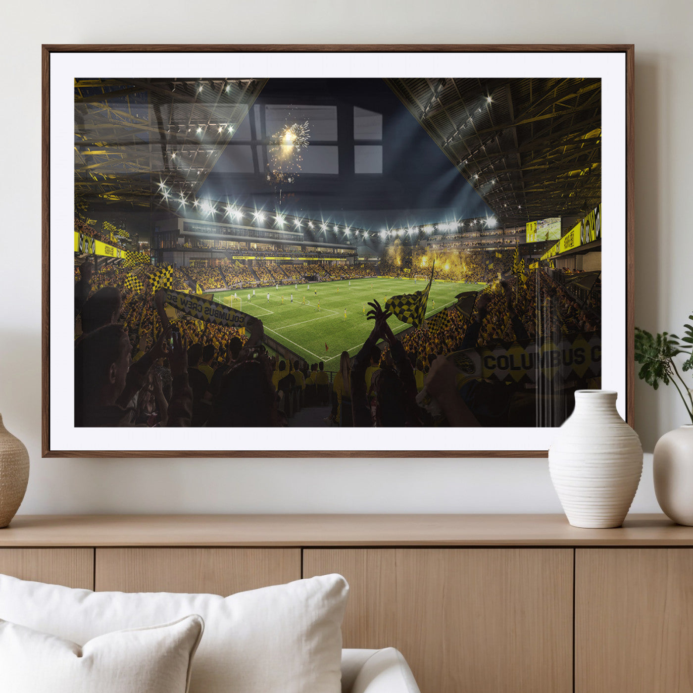 MGC-FP-36x24 - Columbus Crew Soccer Team Print - Columbus Crew Stadium Wall Art Canvas Print
