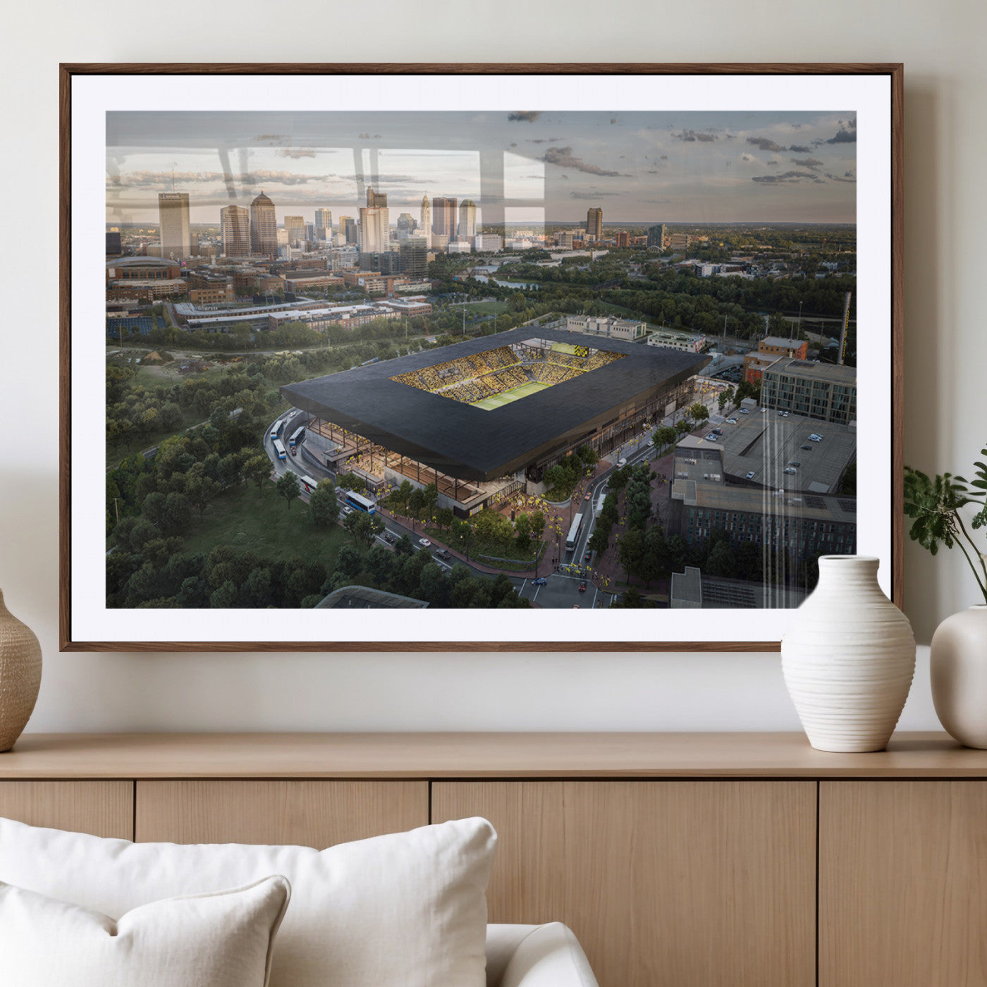 MGC-FP-36x24 - Columbus Crew Soccer Team Print - Columbus Crew Stadium Wall Art, Columbus Crew Soccer Wall Art