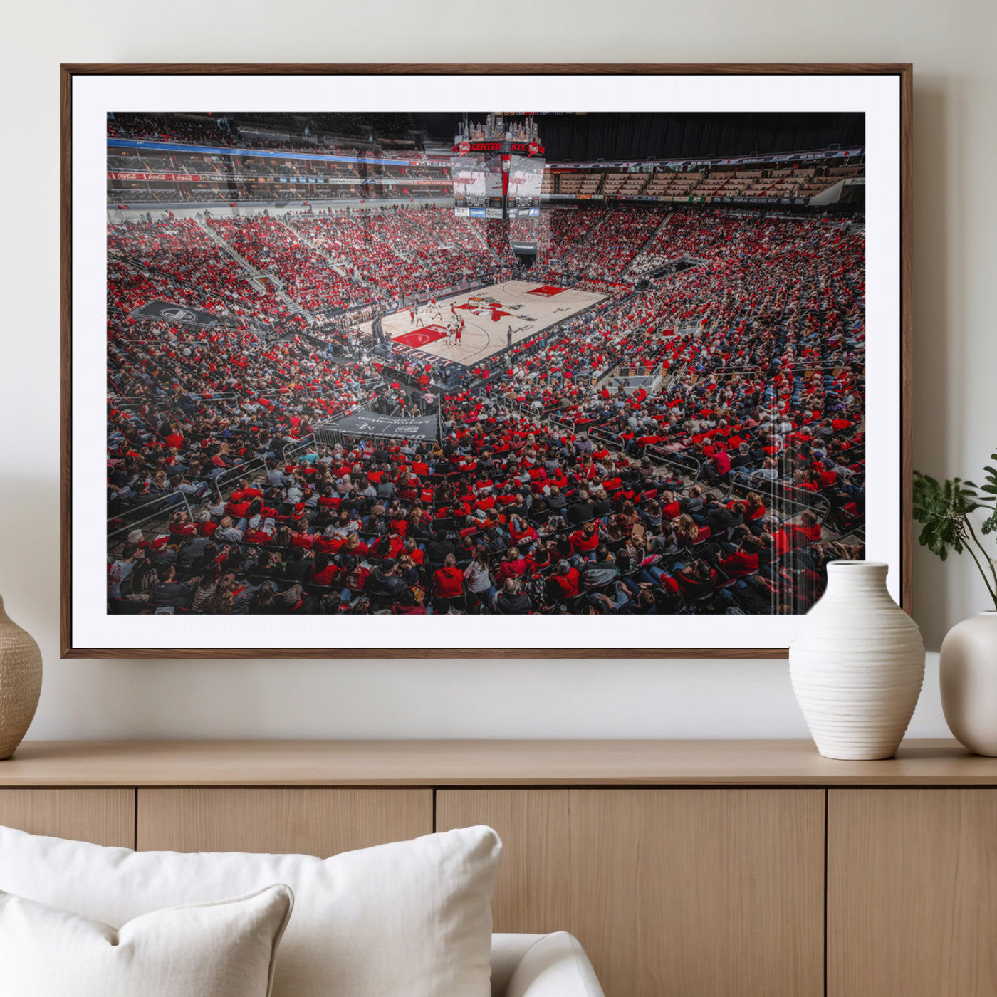 MGC-FP-36x24 - Louisville Cardinals Basketball Print Canvas - Louisville KFC Yum Center Arena Wall Art Canvas Print