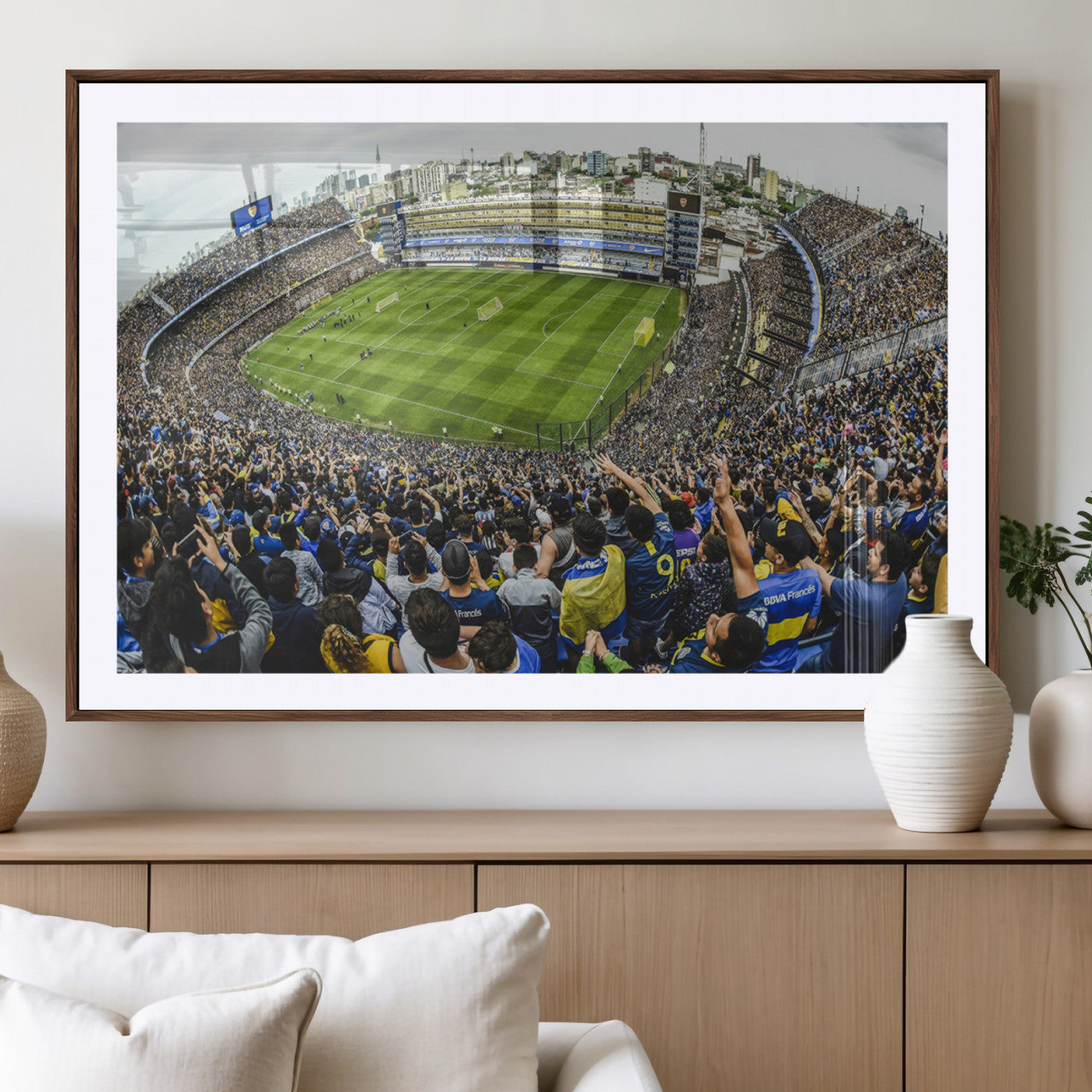 MGC-FP-36x24 - Boca Juniors Soccer Team Print Wall Art - Buenos Aires Bombonera Stadium Canvas Print