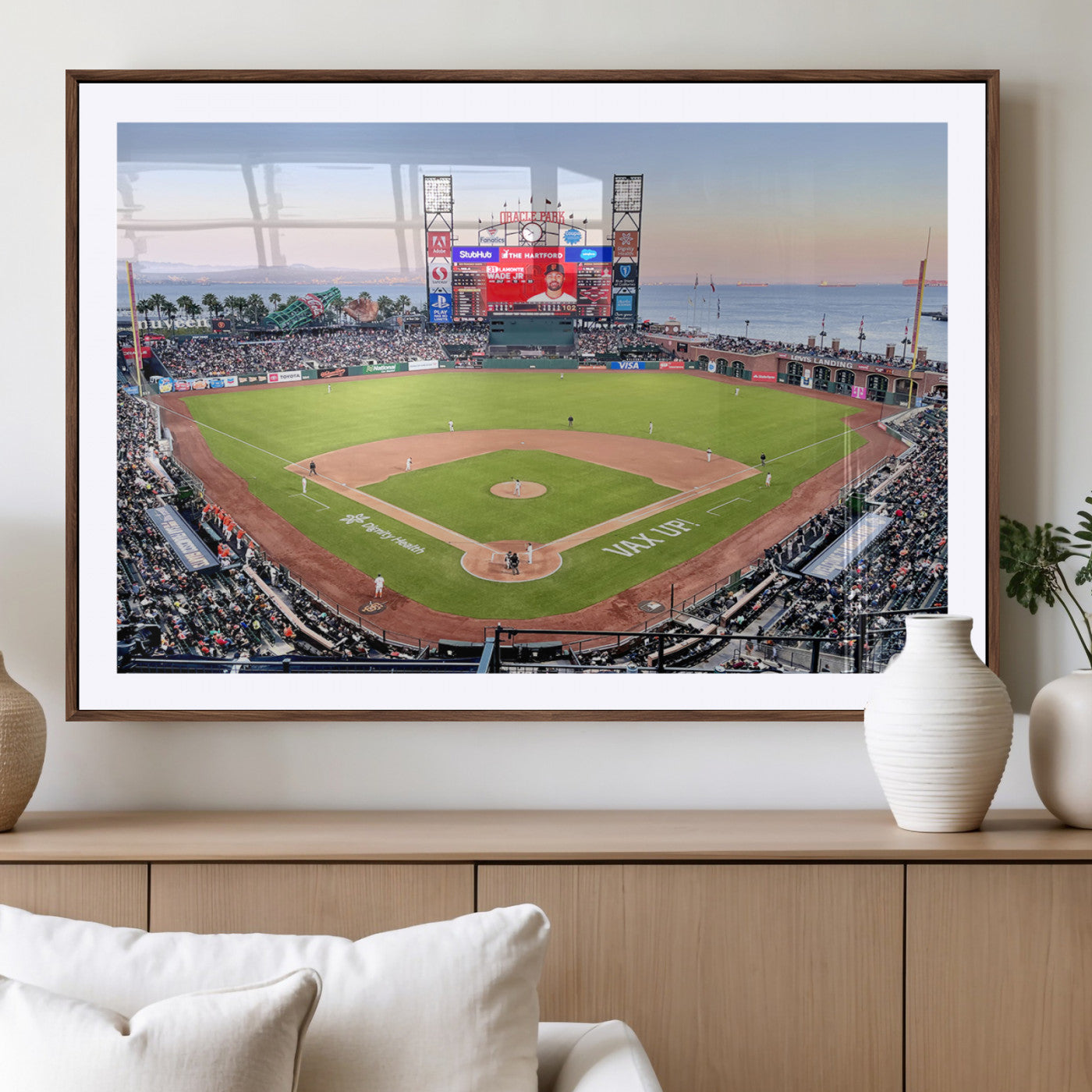 MGC-FP-36x24 - San Francisco Giants Baseball Team Print - Oracle Park Stadium Wall Art Canvas Print