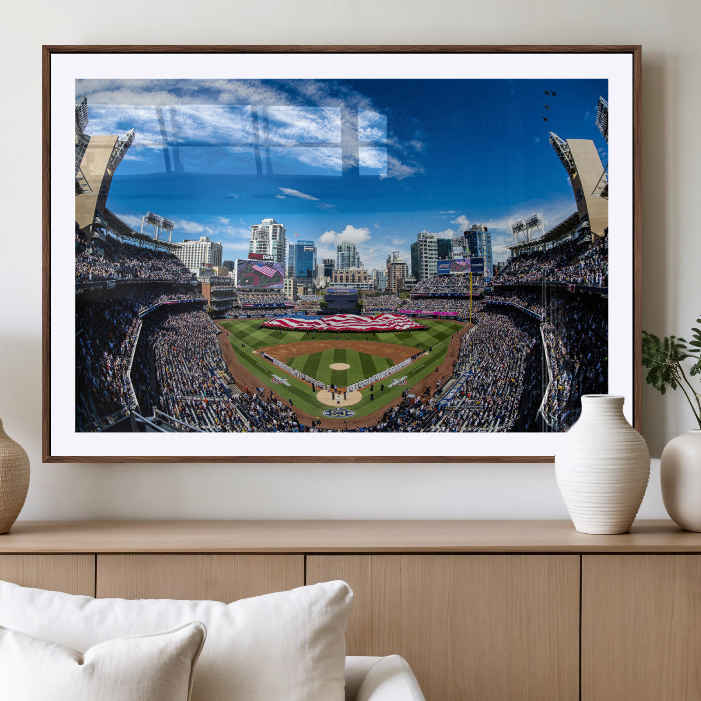 MGC-FP-36x24 - San Diego Padres Baseball Team Print - Petco Park Stadium Wall Art Canvas Print