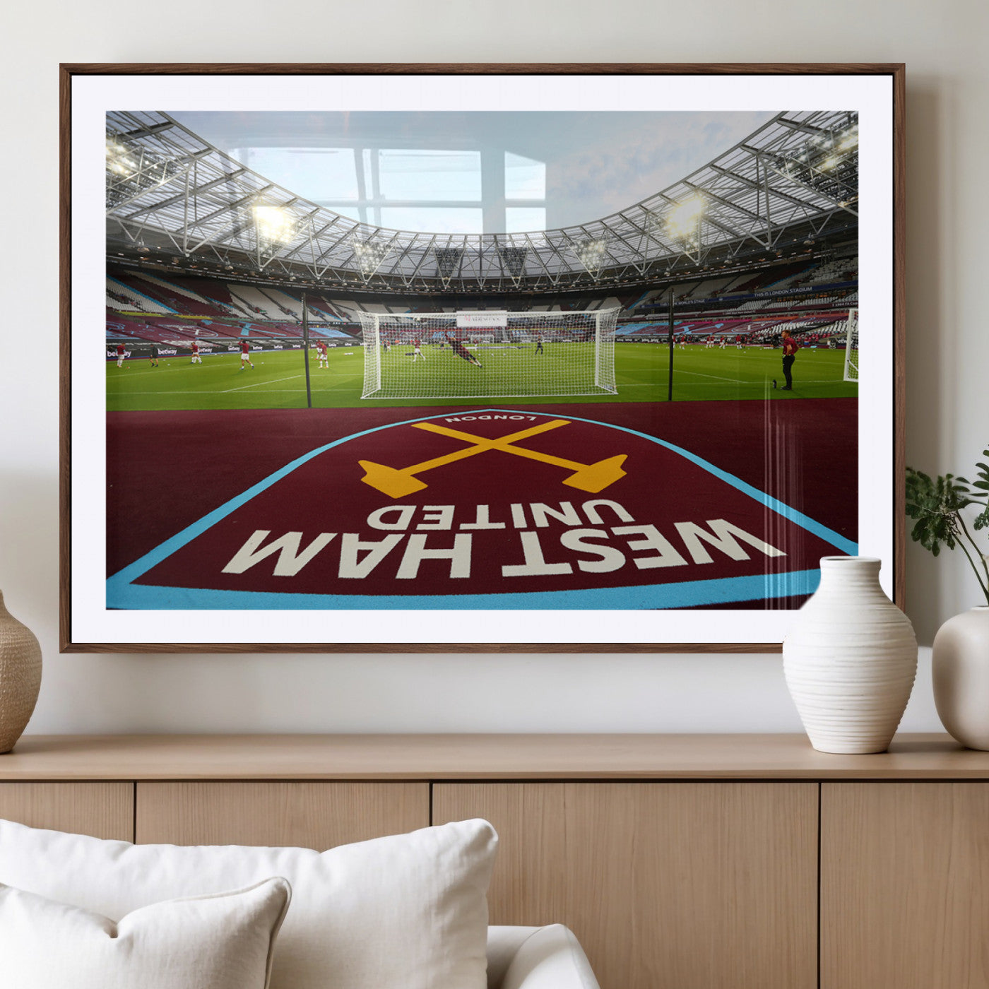 MGC-FP-36x24 - West Ham United FC Stadium Canvas Wall Art – London Stadium Football Print – Premier League Team