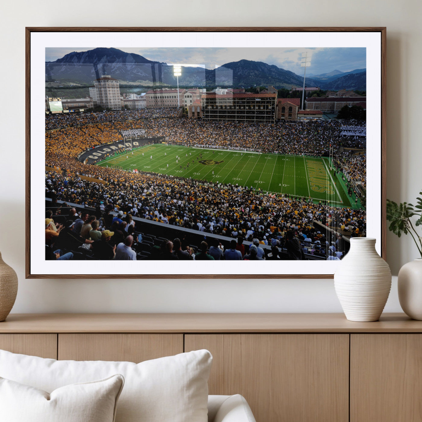 MGC-FP-36x24 - Folsom Field - University of Colorado Buffaloes Football Stadium Wall Art | Ready to Hang and Framed