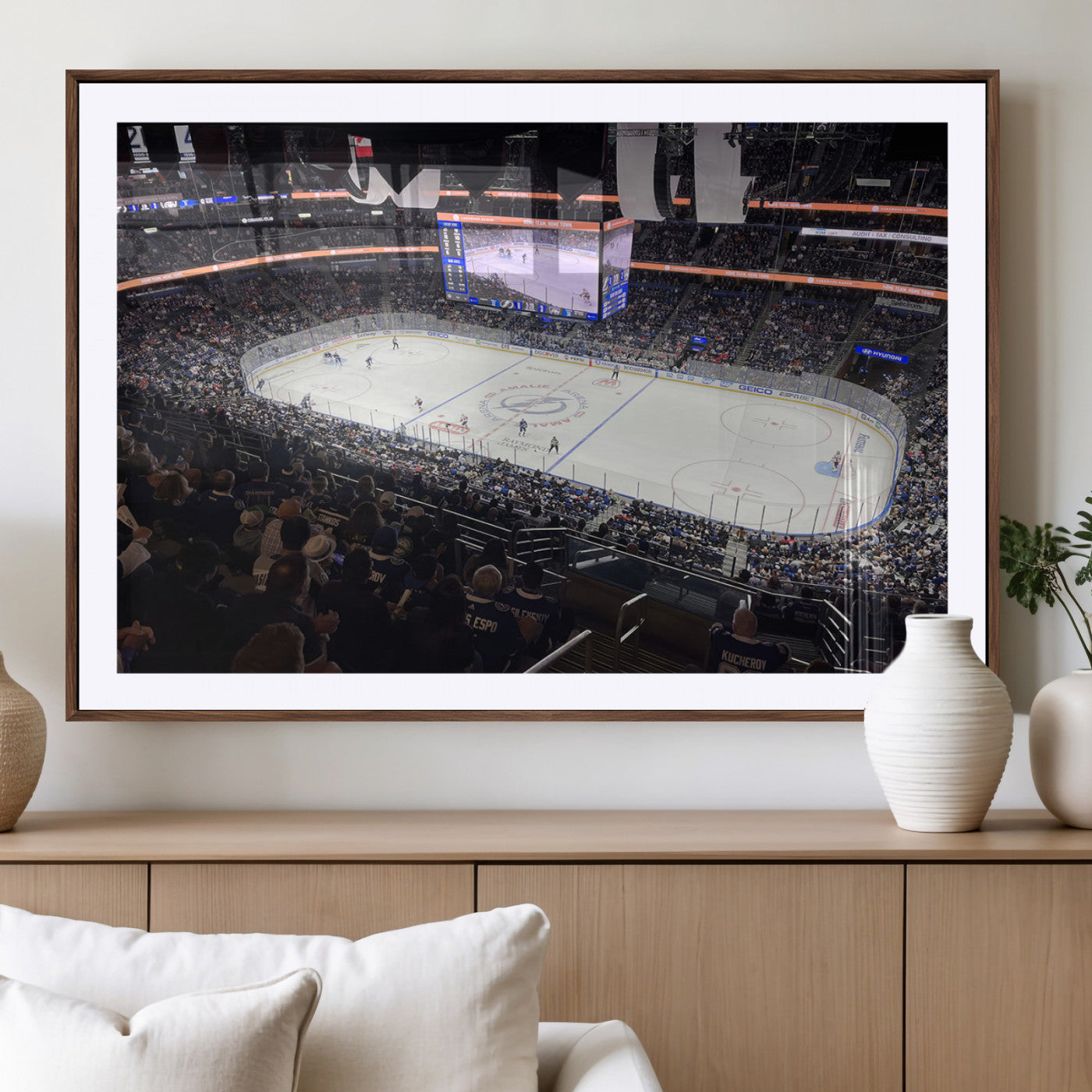 MGC-FP-36x24 - Amalie Arena Florida Wall Art Canvas Print - NHL Hockey Stadium Print