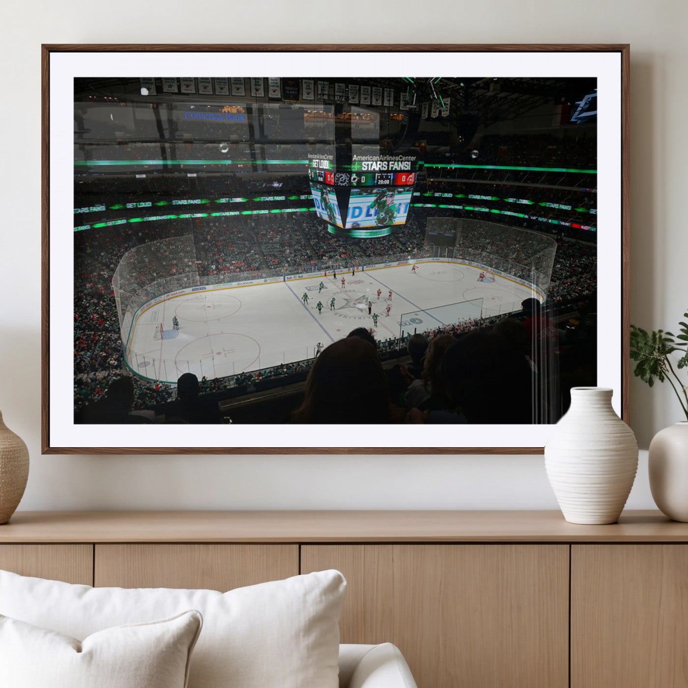 MGC-FP-36x24 - American Airlines Center Dallas Stars Wall Art Canvas Print - Dallas Hockey Arena Stadium Print