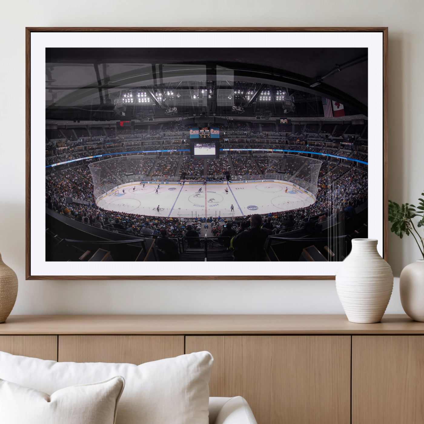 MGC-FP-36x24 - Ball Arena Denver Colorado Avalanche Hockey Team Wall Art Canvas Print - Denver Ice Hockey Stadium