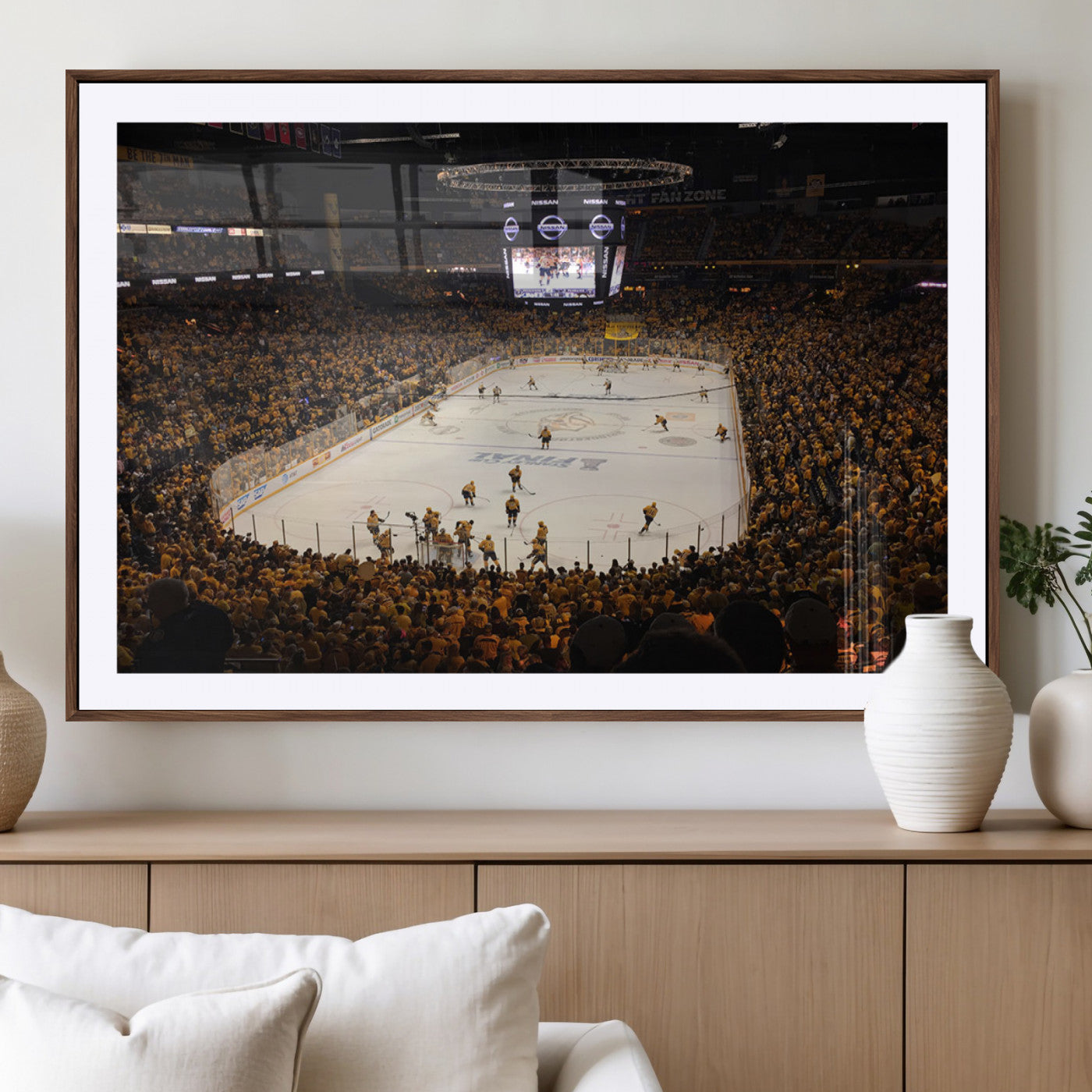 MGC-FP-36x24 - Bridgestone Arena - Nashville Predators Hockey Team Print - Nashville Wall Art Canvas Print