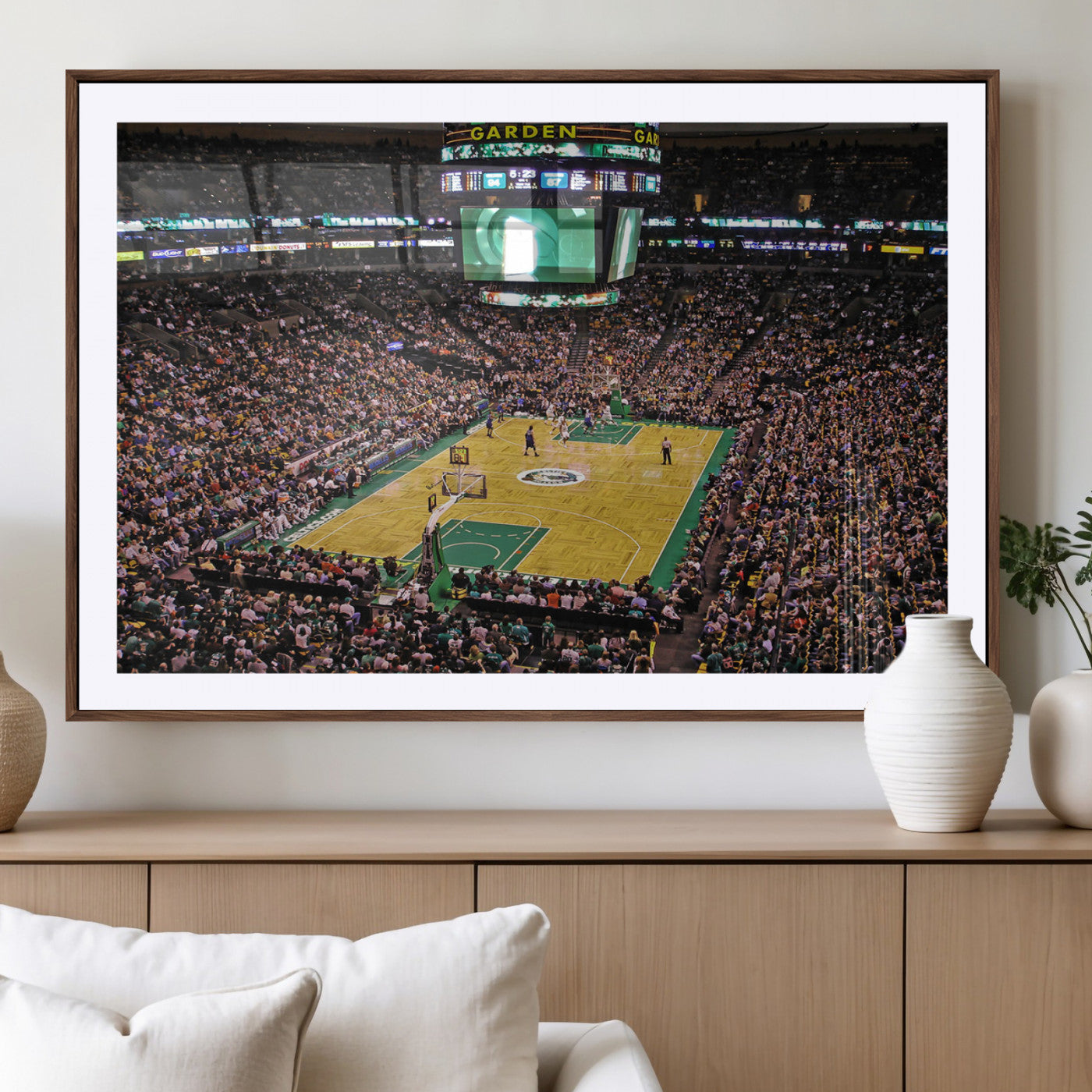 MGC-FP-36x24 - Celtics Game Versus The Timberwolves | Baseball Stadium Wall Art | Canvas Print | Ready to Hang