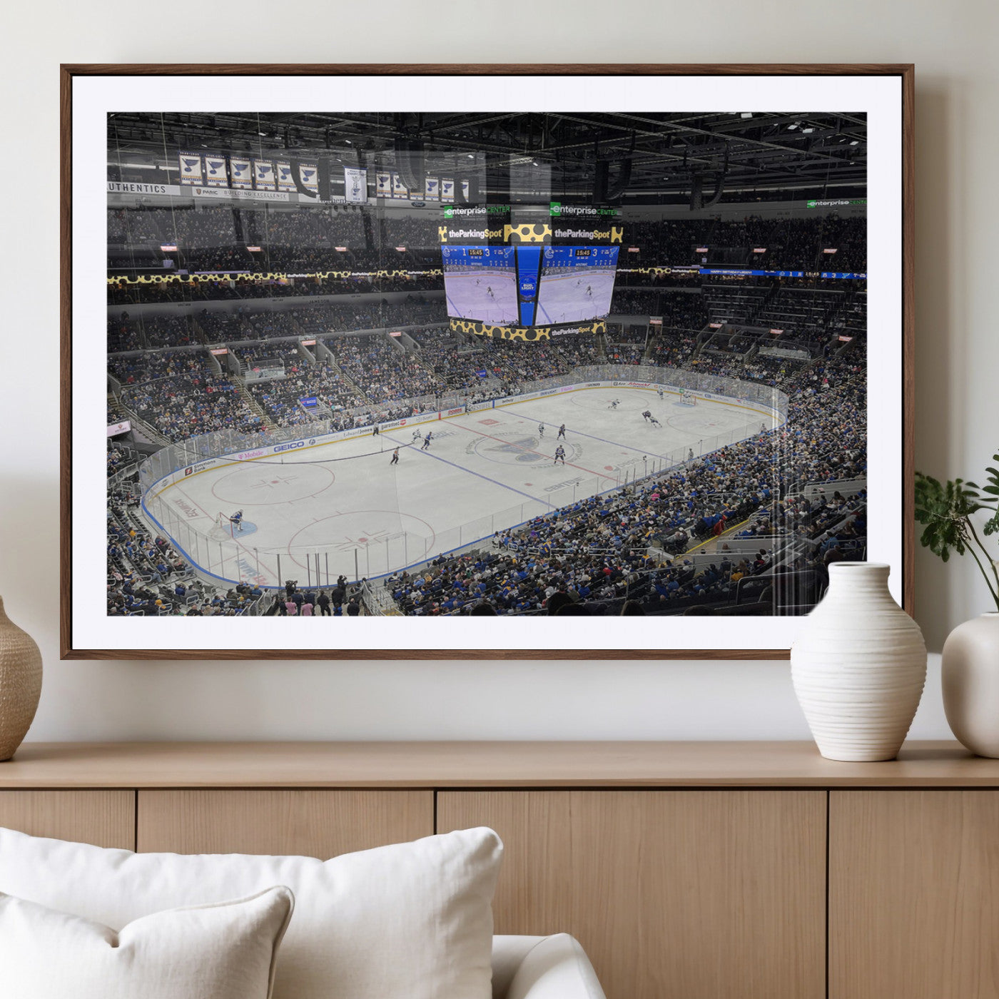 MGC-FP-36x24 - Enterprise Center Missouri St. Louis Blues Hockey Stadium Wall Art Canvas Print