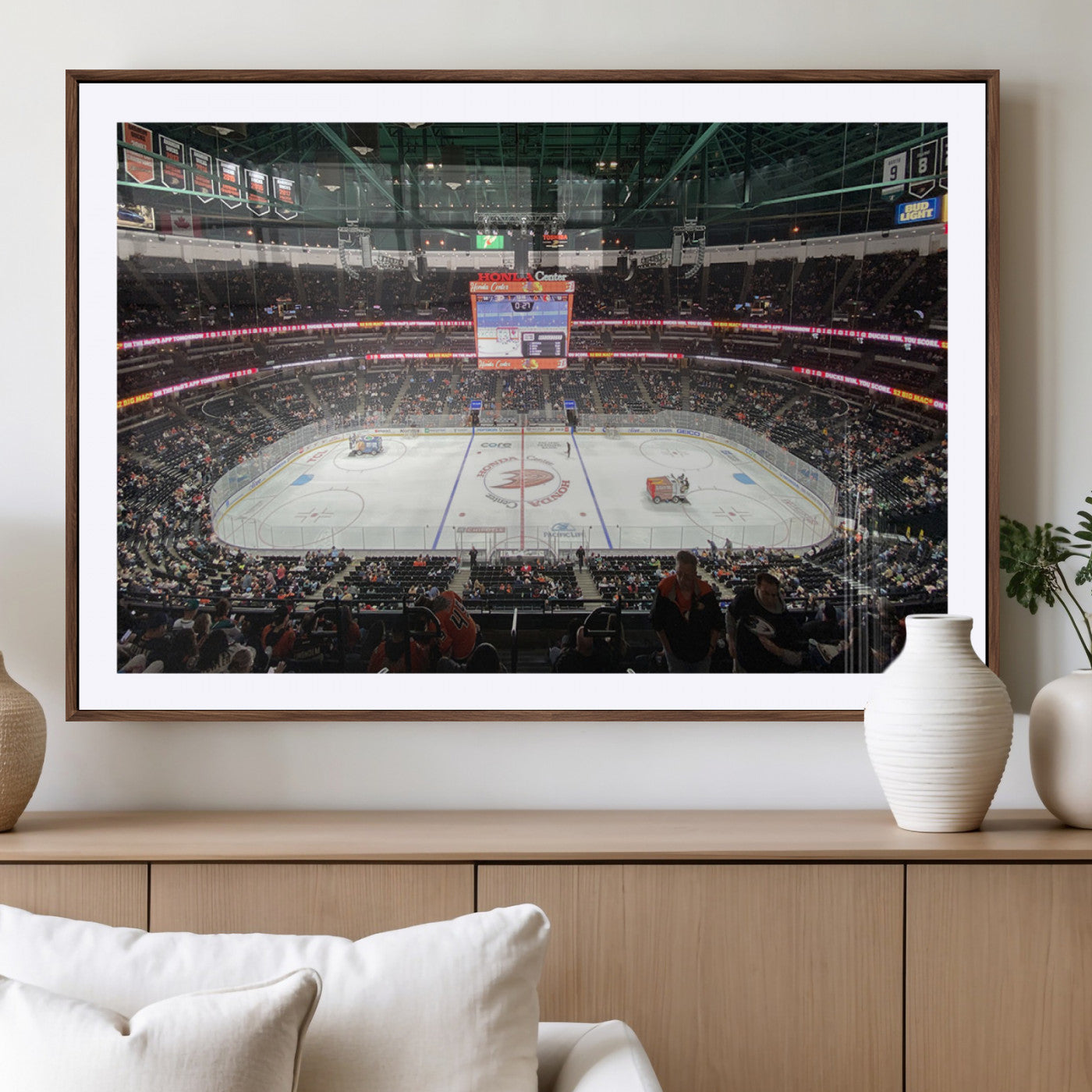 MGC-FP-36x24 - Honda Center California Anaheim Ducks Ice Hockey Stadium Canvas Print Wall Art