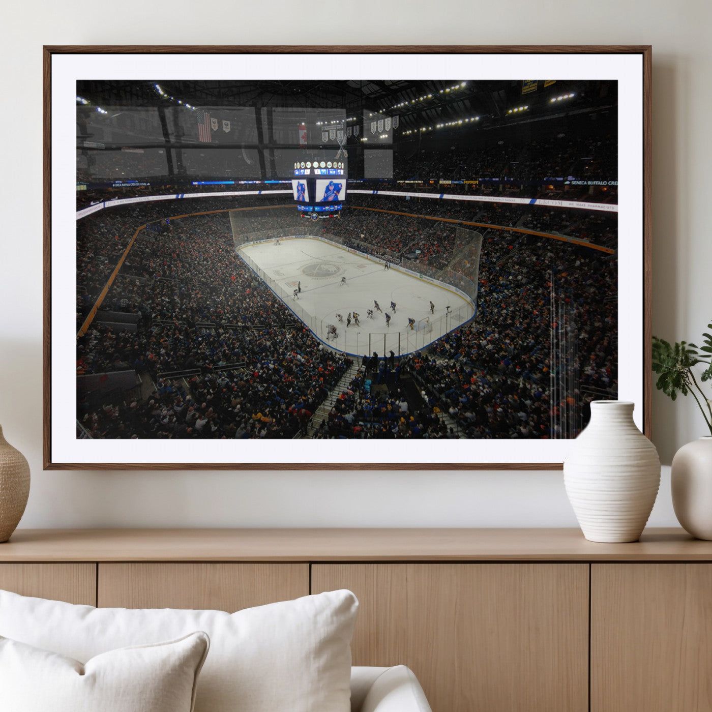MGC-FP-36x24 - KeyBank Center New York Buffalo Sabres Hockey Stadium Canvas Print Wall Art