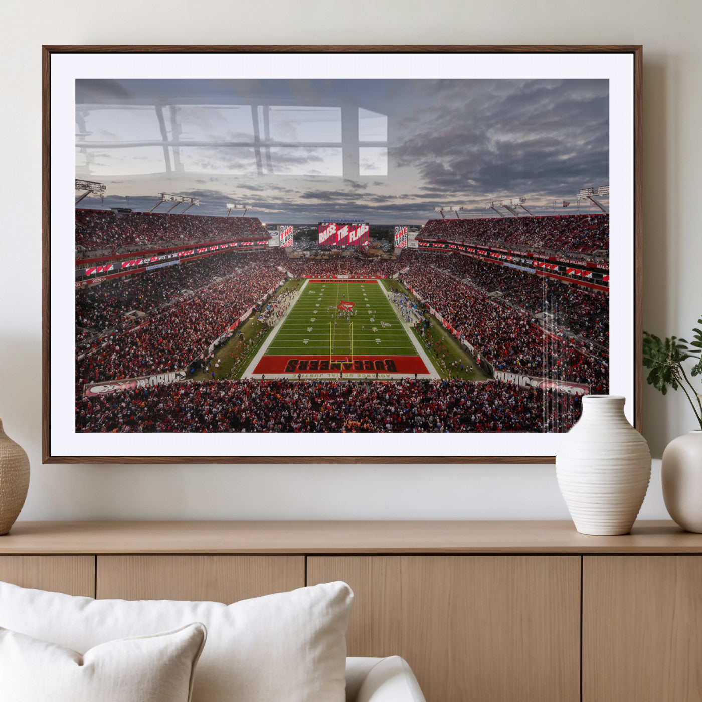 MGC-FP-36x24 - Florida Tampa Raymond James Stadium Wall Art Canvas Print - NFL Football Stadium Print Canvas
