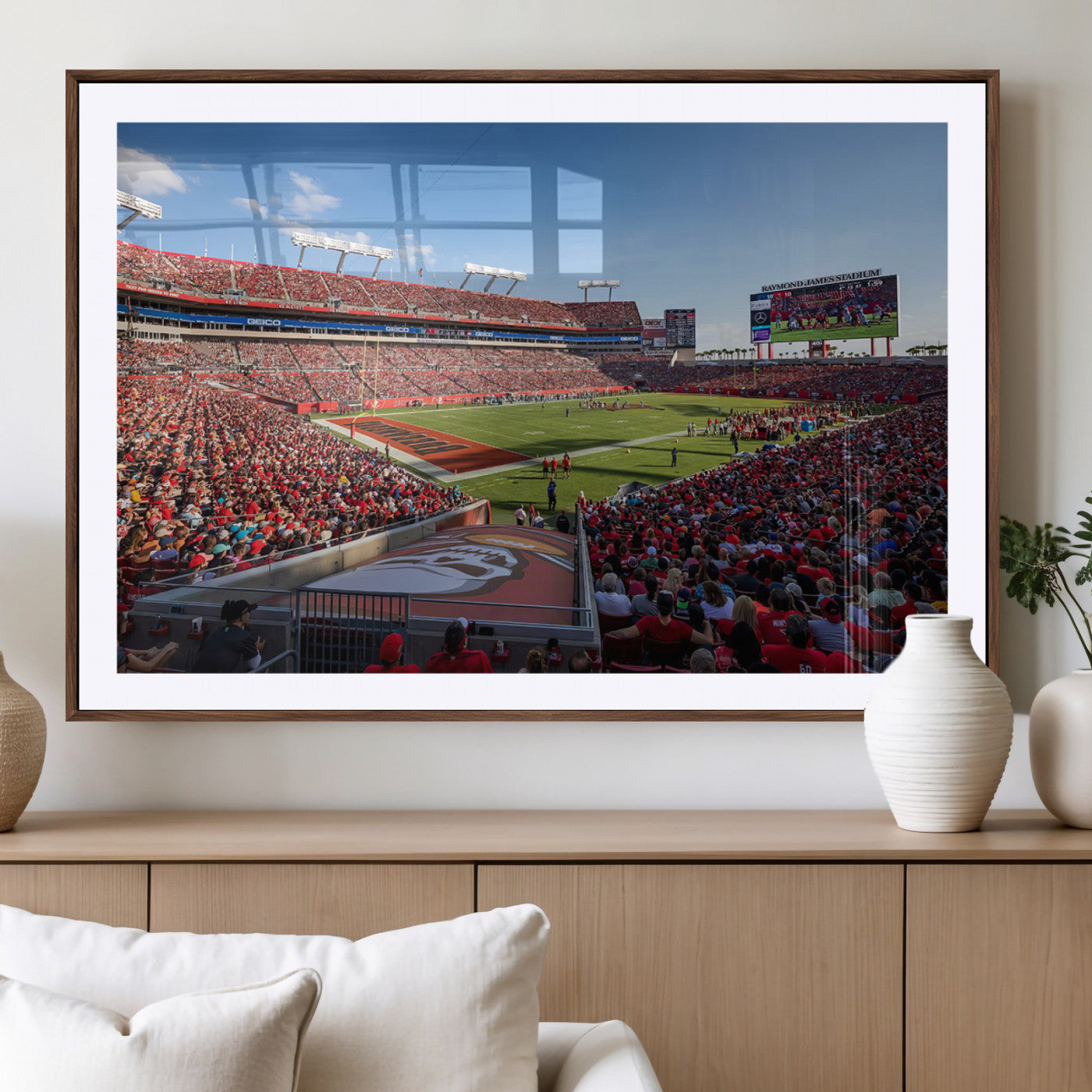 MGC-FP-36x24 - Florida Tampa Raymond James Stadium Wall Art Canvas Print - NFL Football Stadium Print