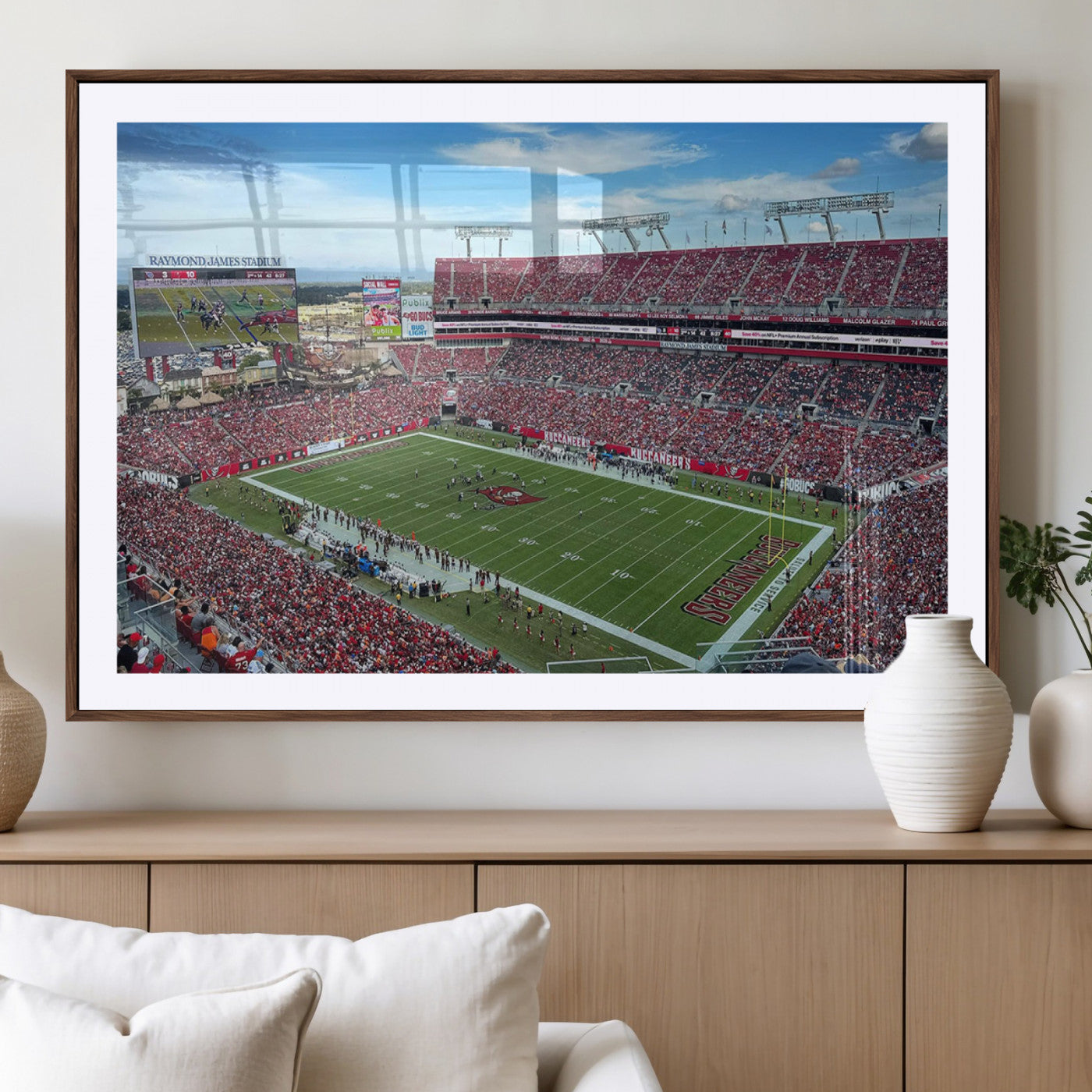 MGC-FP-36x24 - Florida Tampa Raymond James Stadium Wall Art Canvas Print - NFL Football Stadium Print Canvas