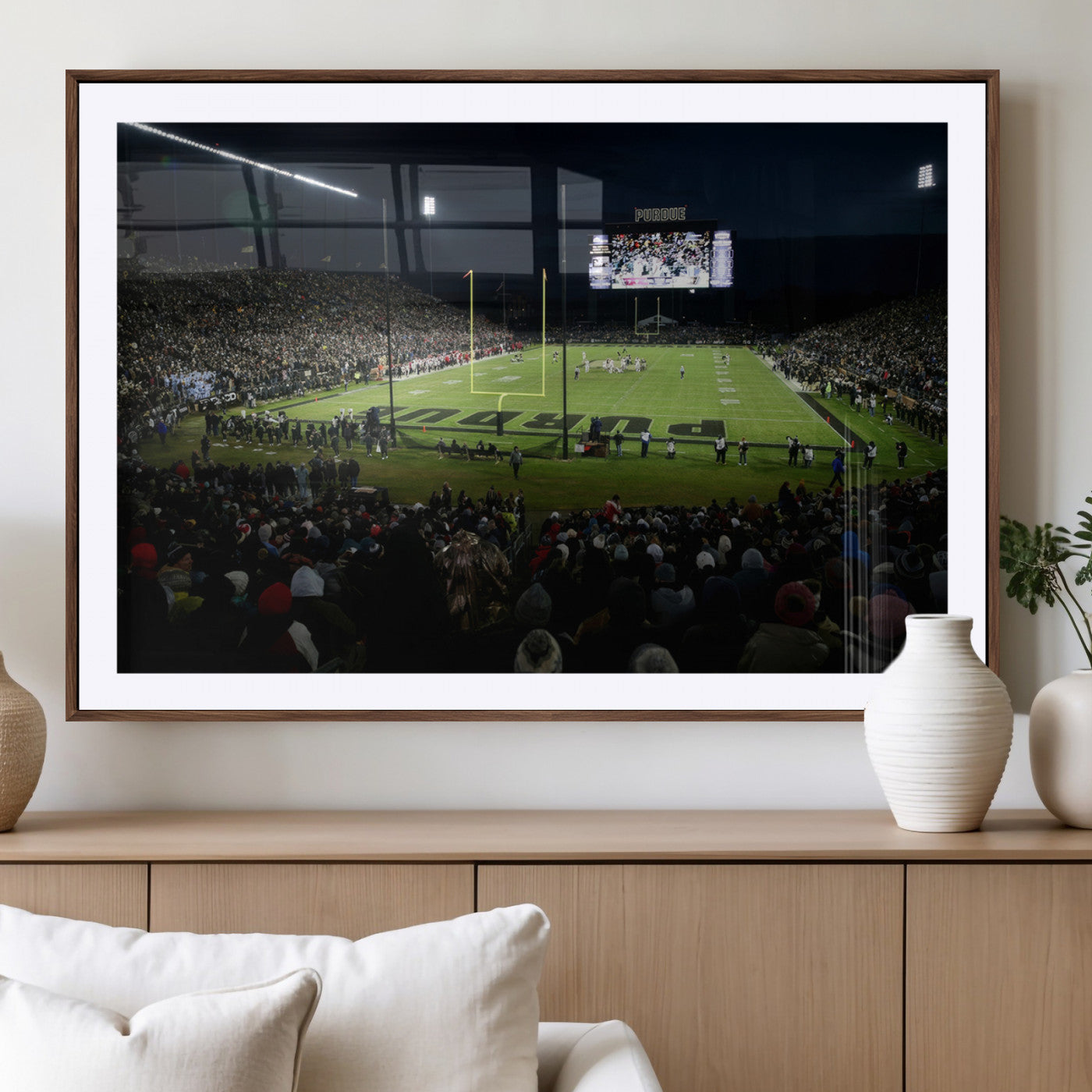 MGC-FP-36x24 - Purdue Boilermakers Football Team Print - West Lafayette Ross–Ade Stadium Wall Art Canvas Print