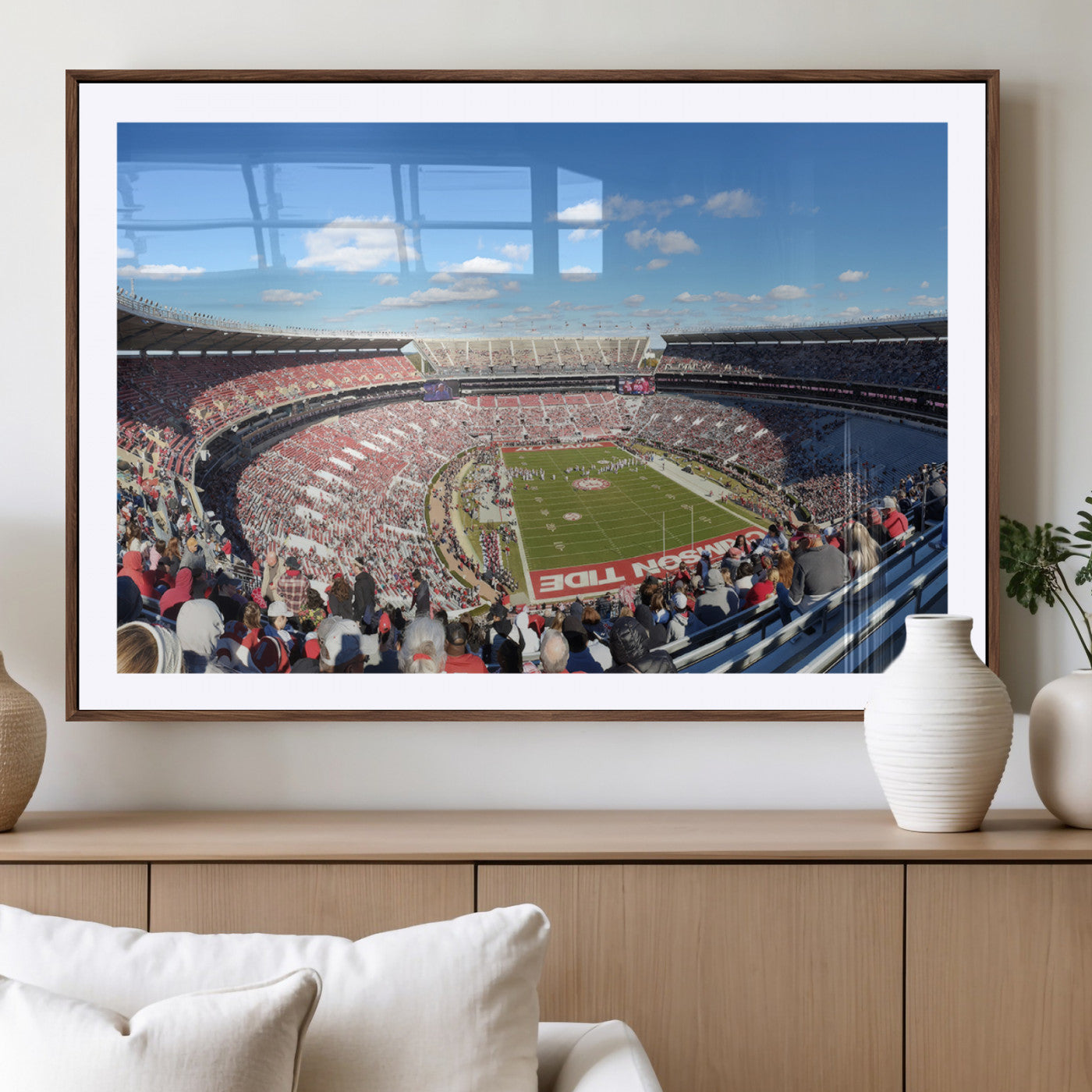 MGC-FP-36x24 - University of Alabama Crimson Tide Print Wall Art - Tuscaloosa Bryant-Denny Stadium Wall Art Canvas