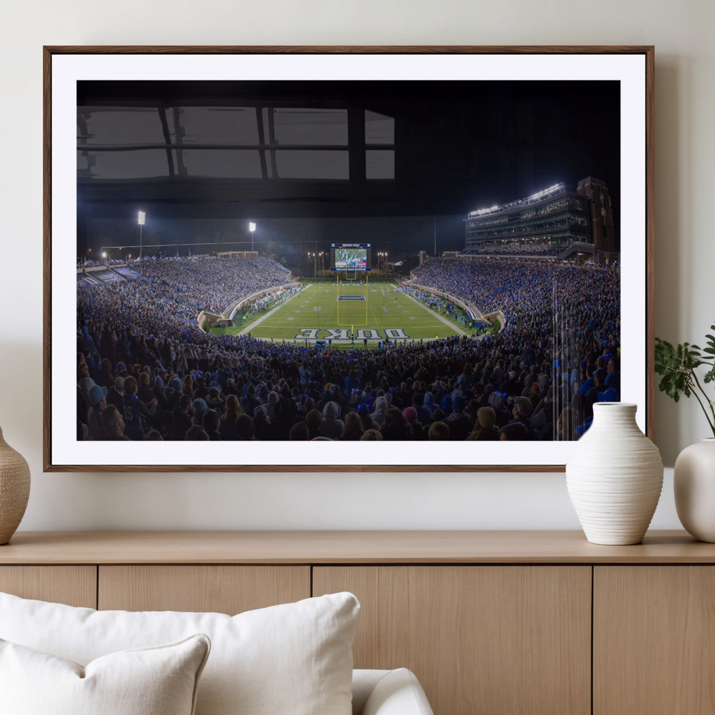 MGC-FP-36x24 - Duke University Blue Devils Football Team Print - Durham Wallace Wade Stadium Wall Art Canvas Print