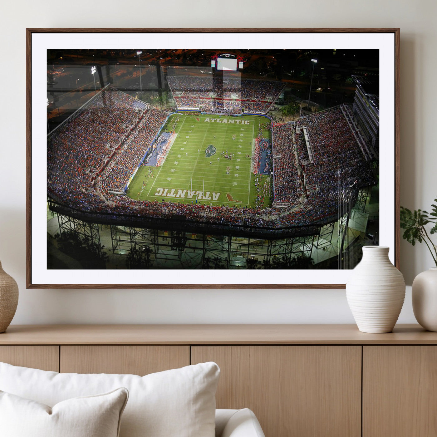 MGC-FP-36x24 - Florida Atlantic University Owls Football Team Print - Boca Raton FAU Stadium Wall Art Canvas Print