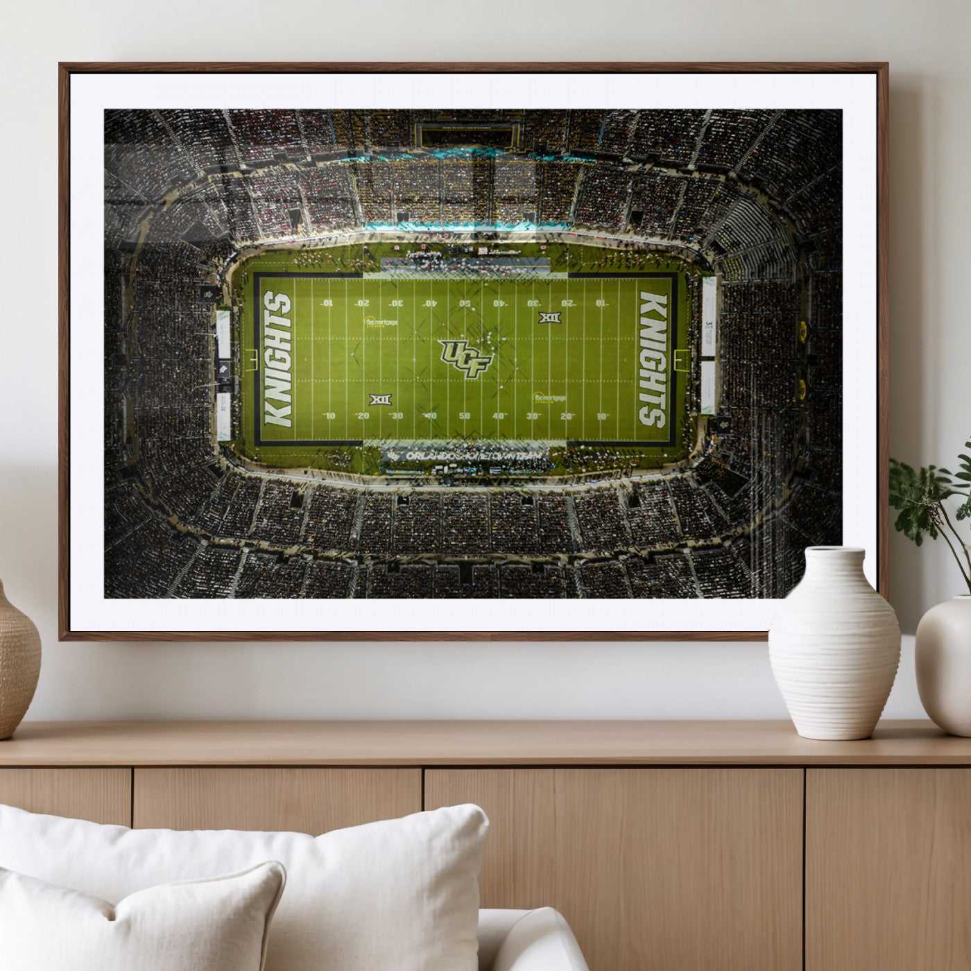 MGC-FP-36x24 - UCF Knights Football Team Print - Orlando FBC Mortgage Stadium Wall Art, UCF Knights Canvas Print