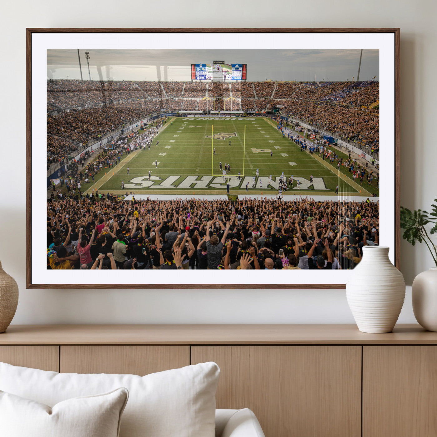 MGC-FP-36x24 - UCF Knights Football Team Print - Orlando FBC Mortgage Stadium Canvas Print
