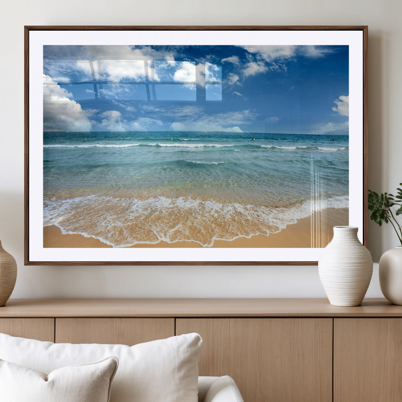 MGC-FP-36x24 - Sea View From the Beach Canvas Print