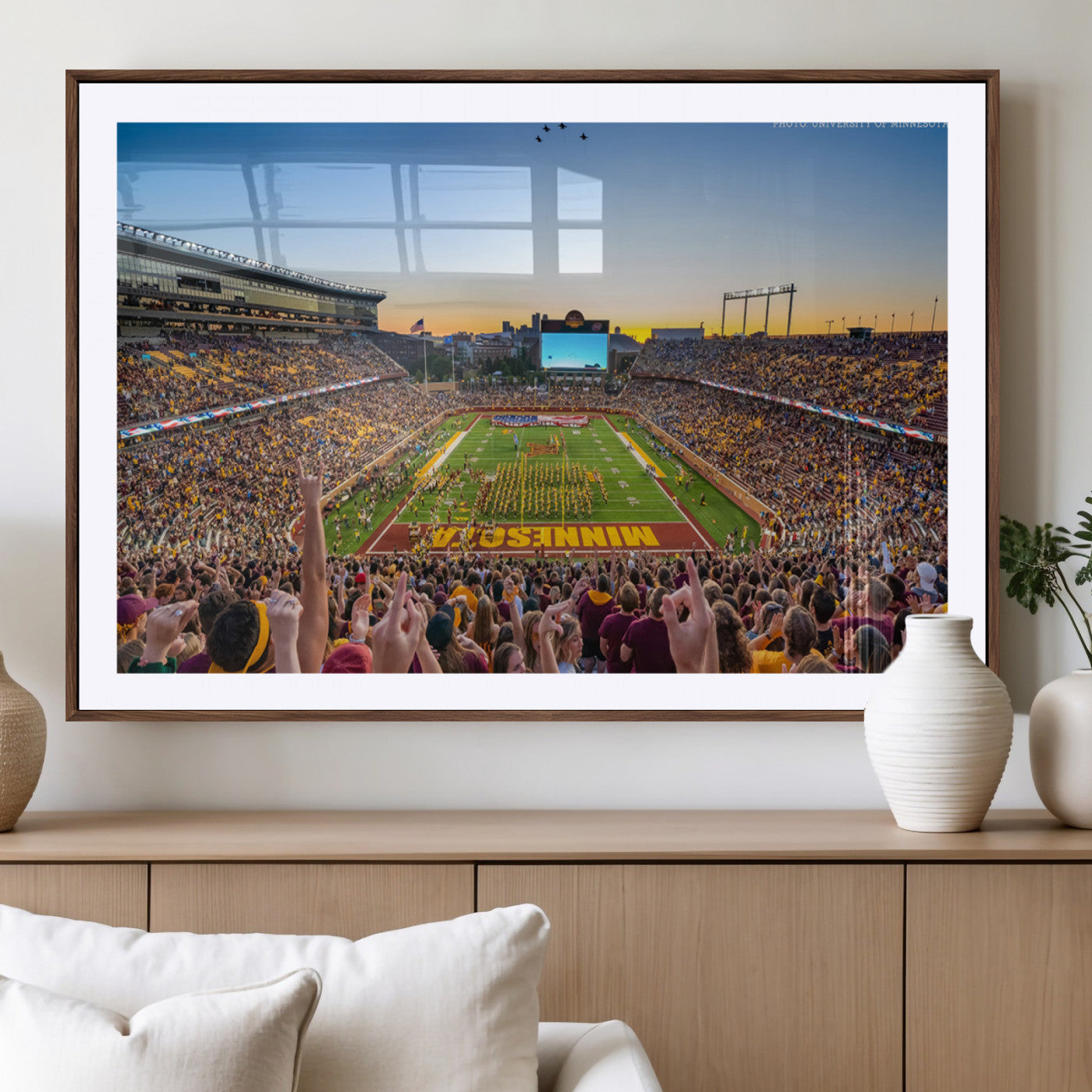 MGC-FP-36x24 - University of Minnesota Golden Gophers Football Team Print - Minneapolis Huntington Bank Stadium