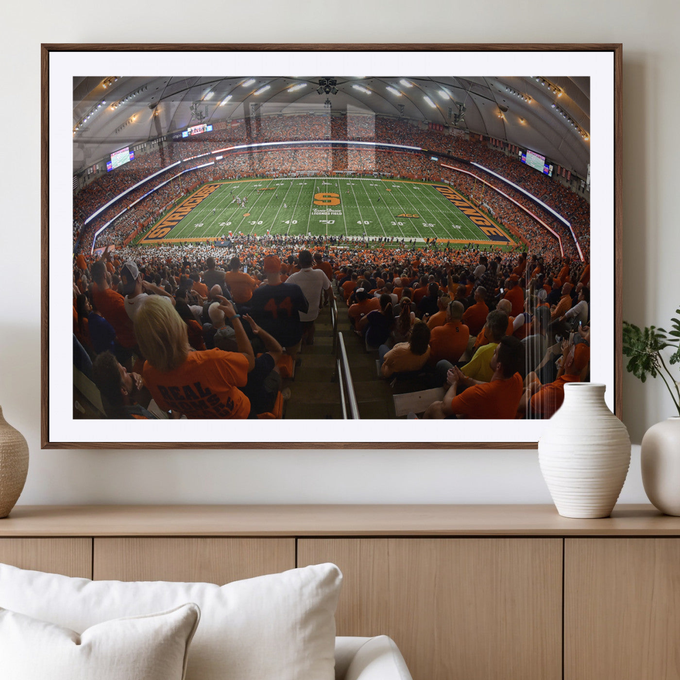MGC-FP-36x24 - Syracuse University Orange Football Canvas Print, Football Team Print - Syracuse JMA Wireless Dome