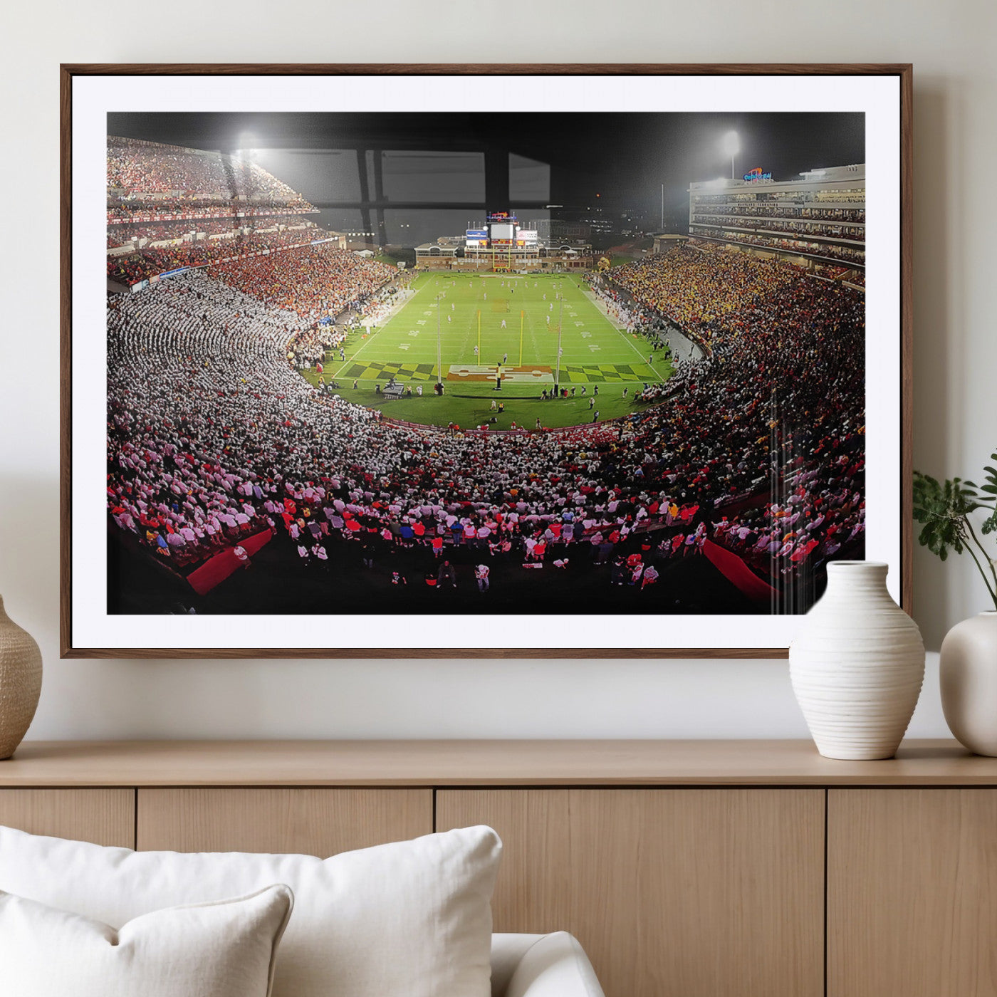 MGC-FP-36x24 - University of Maryland Terrapins Football Team Print - College Park SECU Stadium Wall Art Canvas