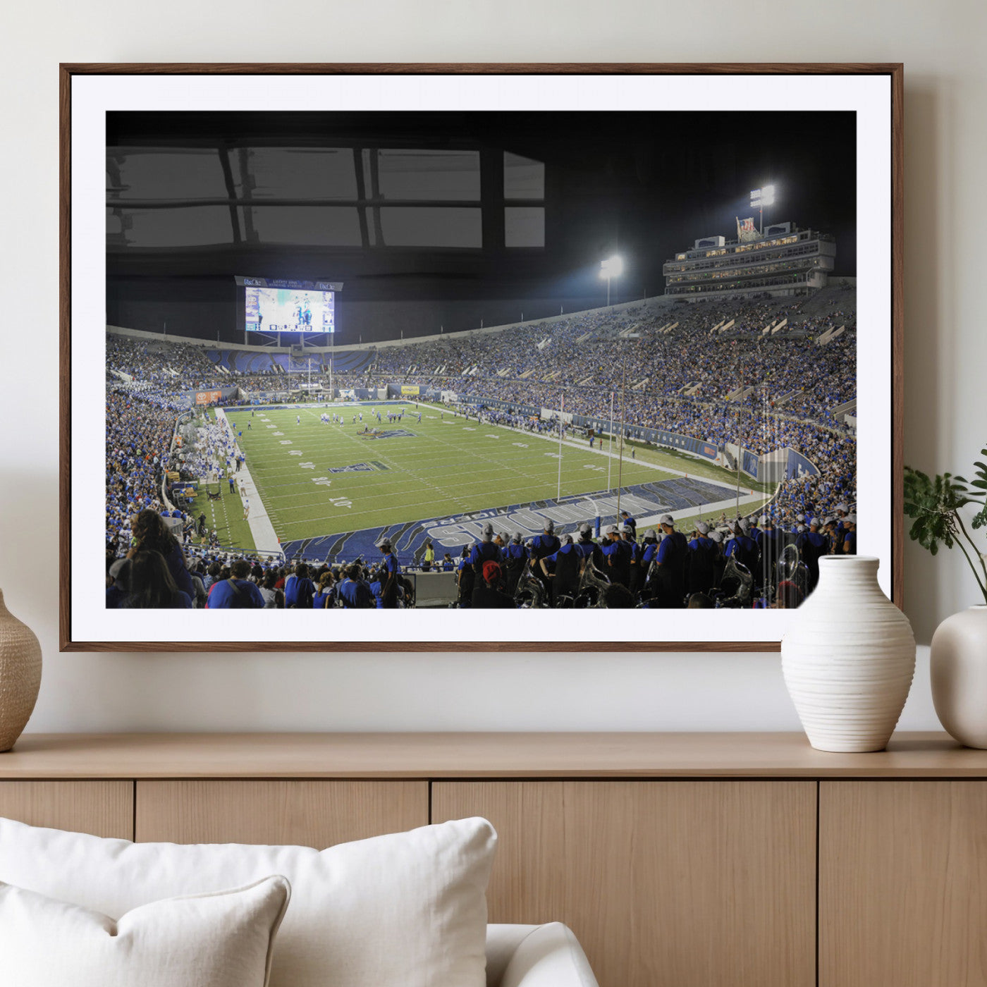 MGC-FP-36x24 - University of Memphis Tigers Football Team Print - Memphis Simmons Bank Liberty Stadium Wall Art