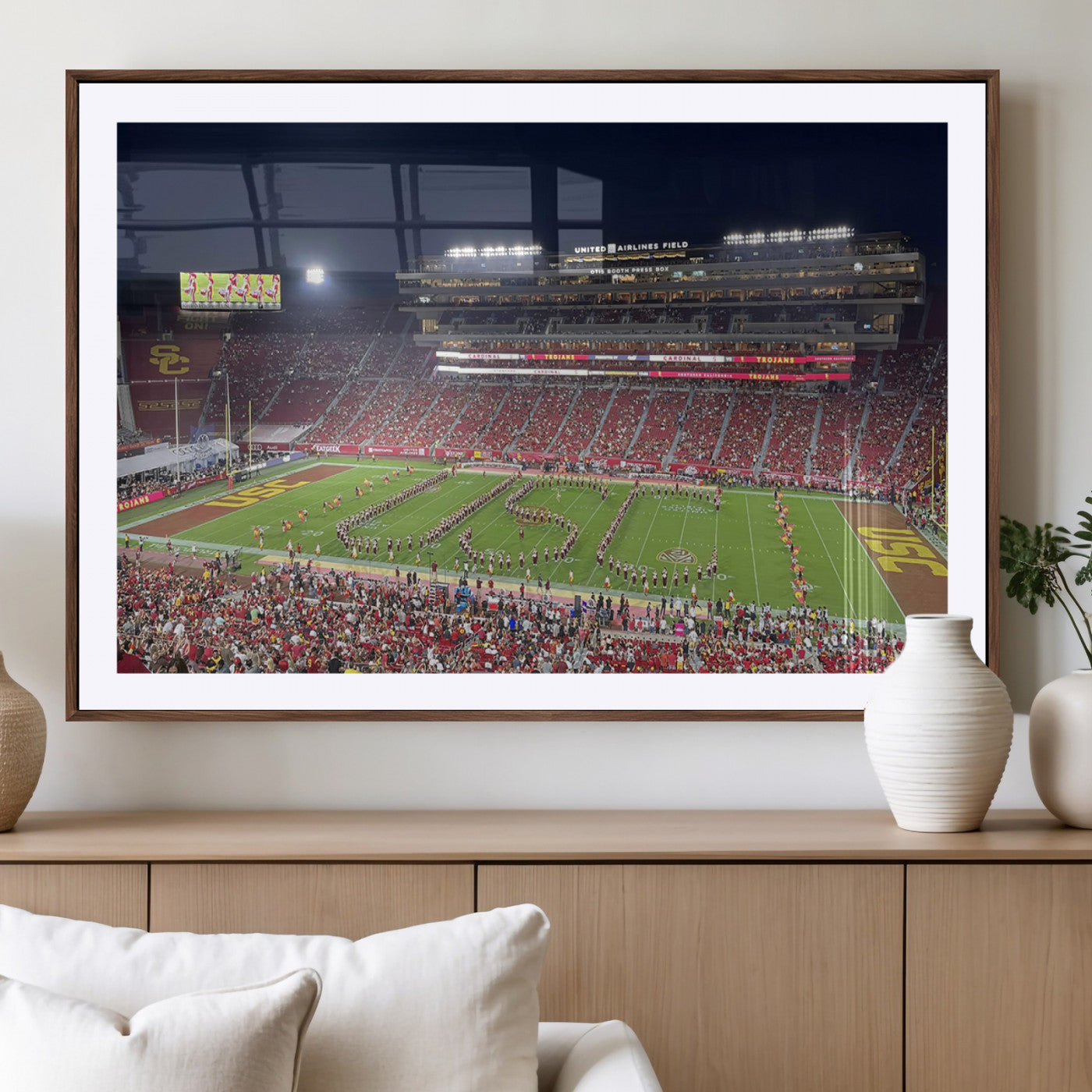 MGC-FP-36x24 - The University of Southern California USC Trojans Football Team Print - Los Angeles Memorial