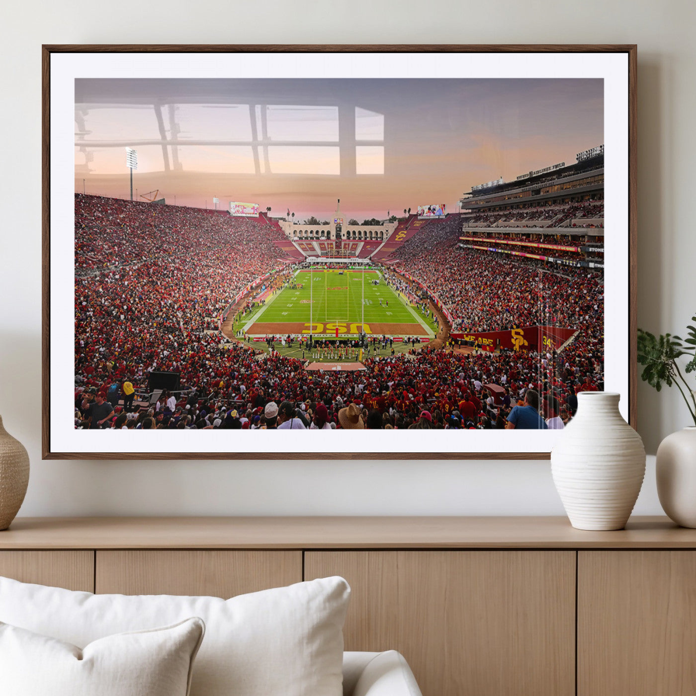MGC-FP-36x24 - The University of Southern California USC Trojans Football Team Print - Los Angeles Memorial