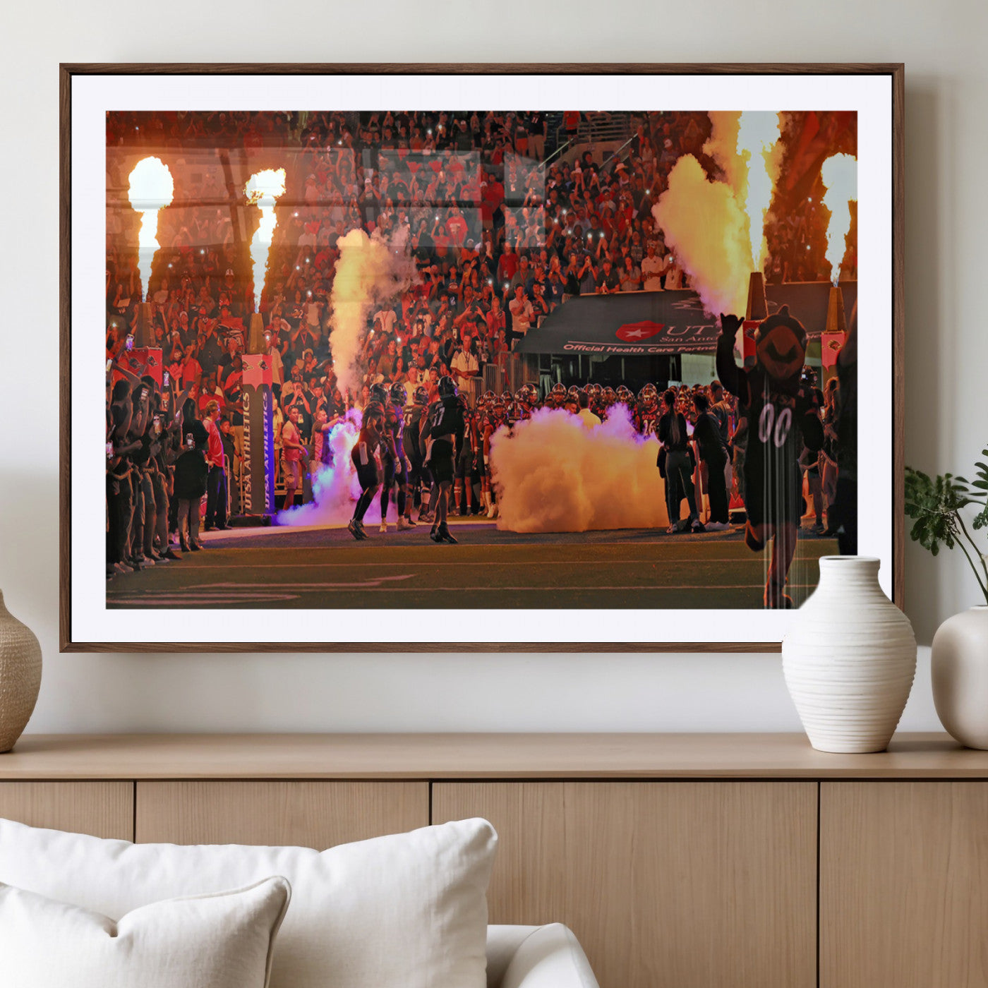 MGC-FP-36x24 - The University of Texas at San Antonio Roadrunners Football Team Print - San Antonio Alamodome Wall