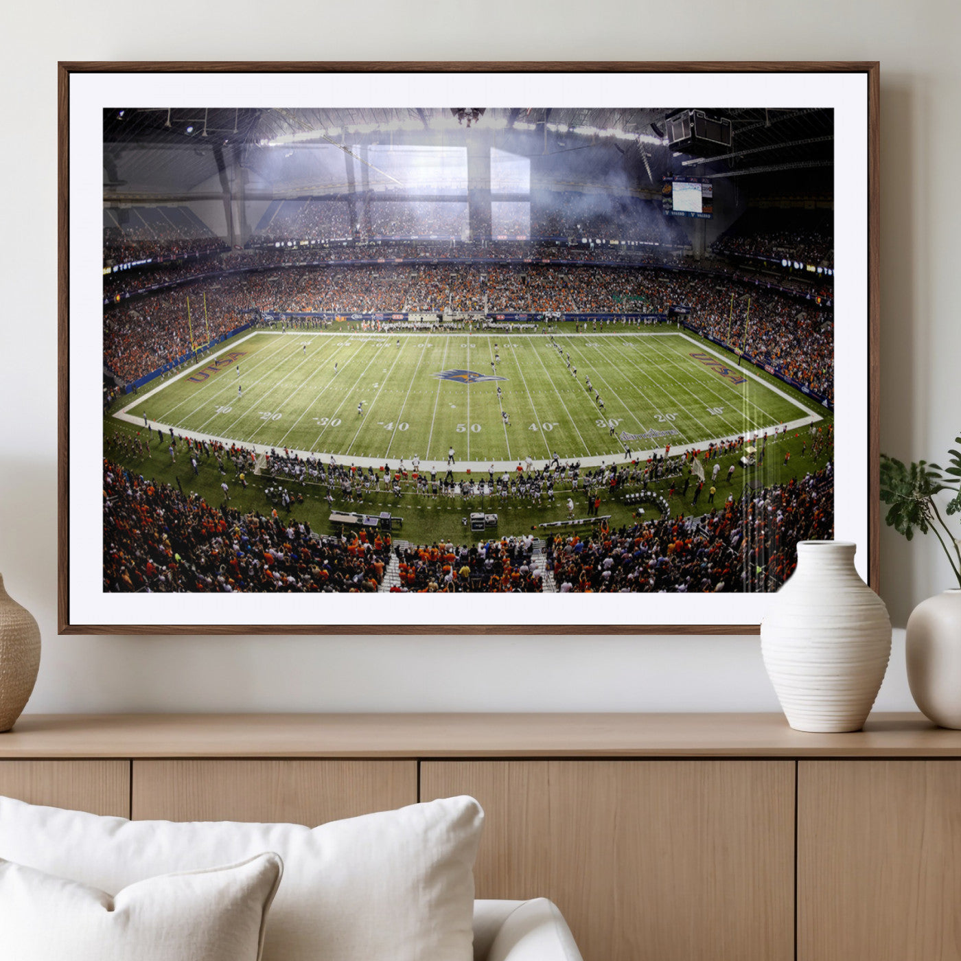 MGC-FP-36x24 - The University of Texas at San Antonio Roadrunners Football Team Print - San Antonio Alamodome Wall