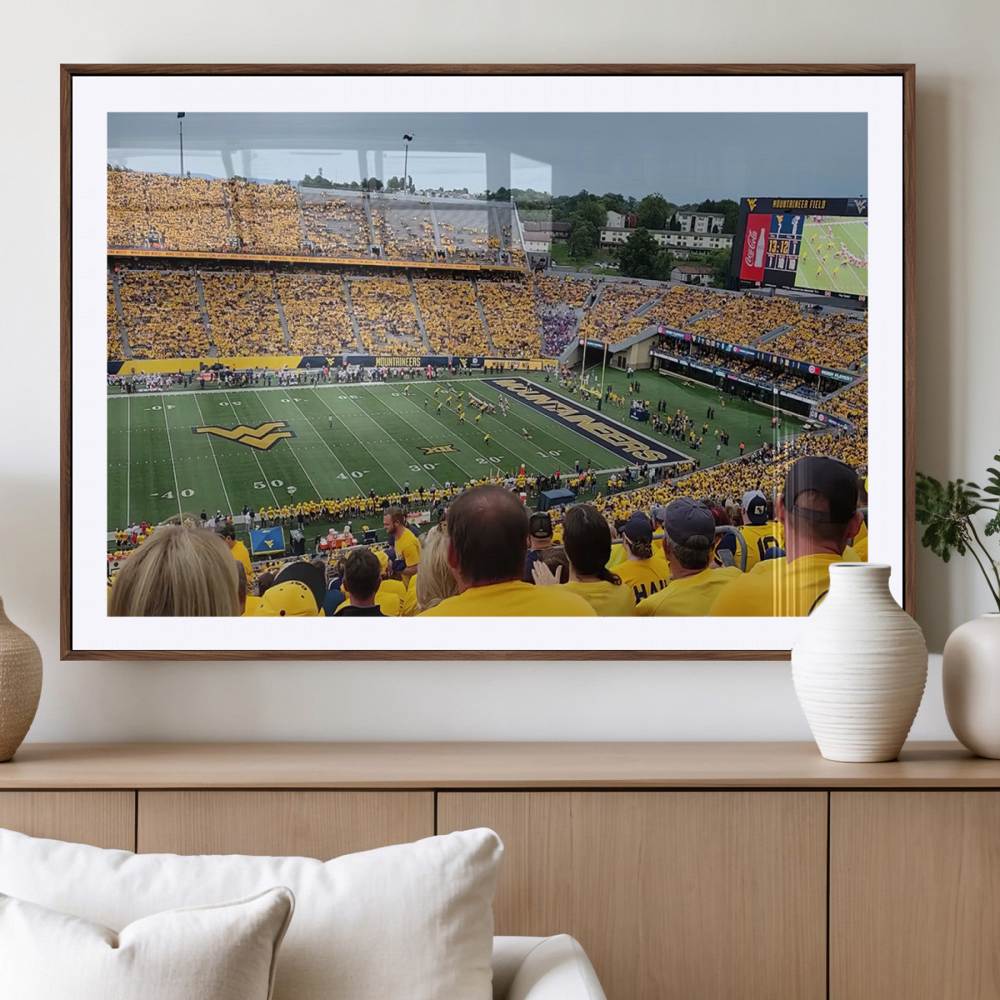 MGC-FP-36x24 - Puskar Stadium Canvas Print Wall Art - Morgantown Print - West Virginia University Mountaineers
