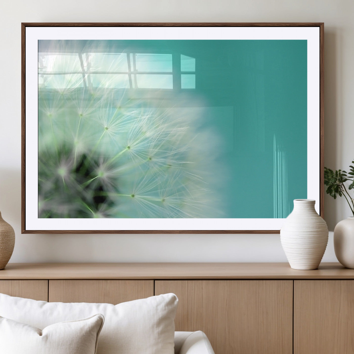 MGC-FP-36x24 - DANDELION Flower Wall Art Canvas Print, Canvas Dandelion Floral Wall Art