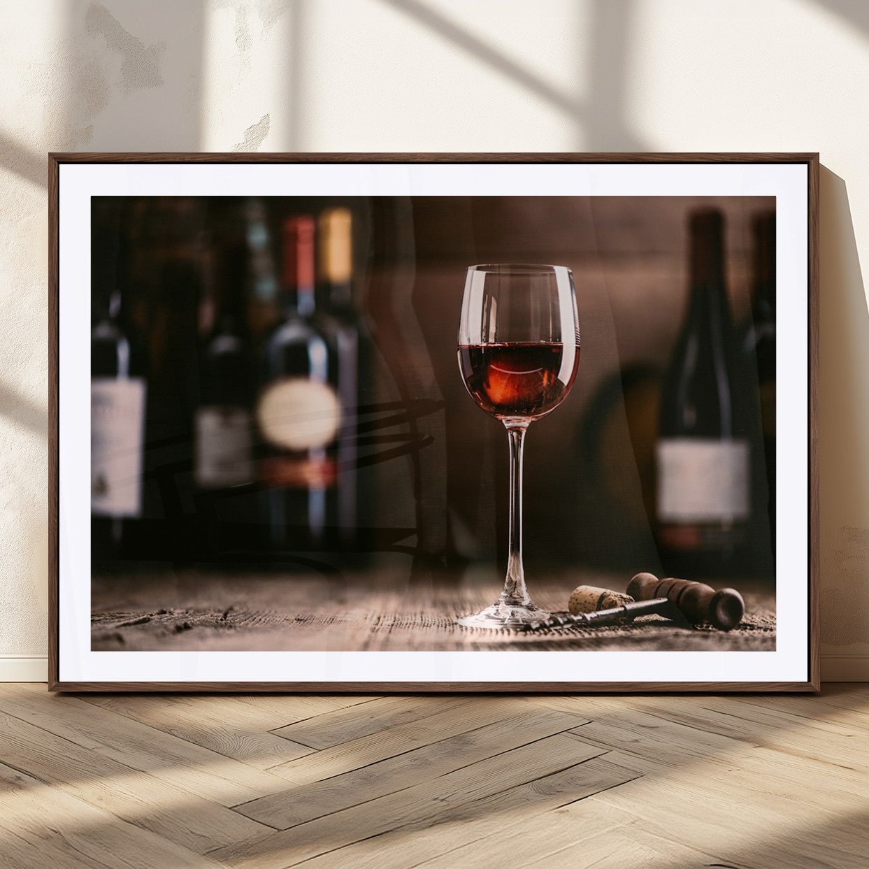 MGC-FP-36x24 - Red Wine and Bottle Canvas Print