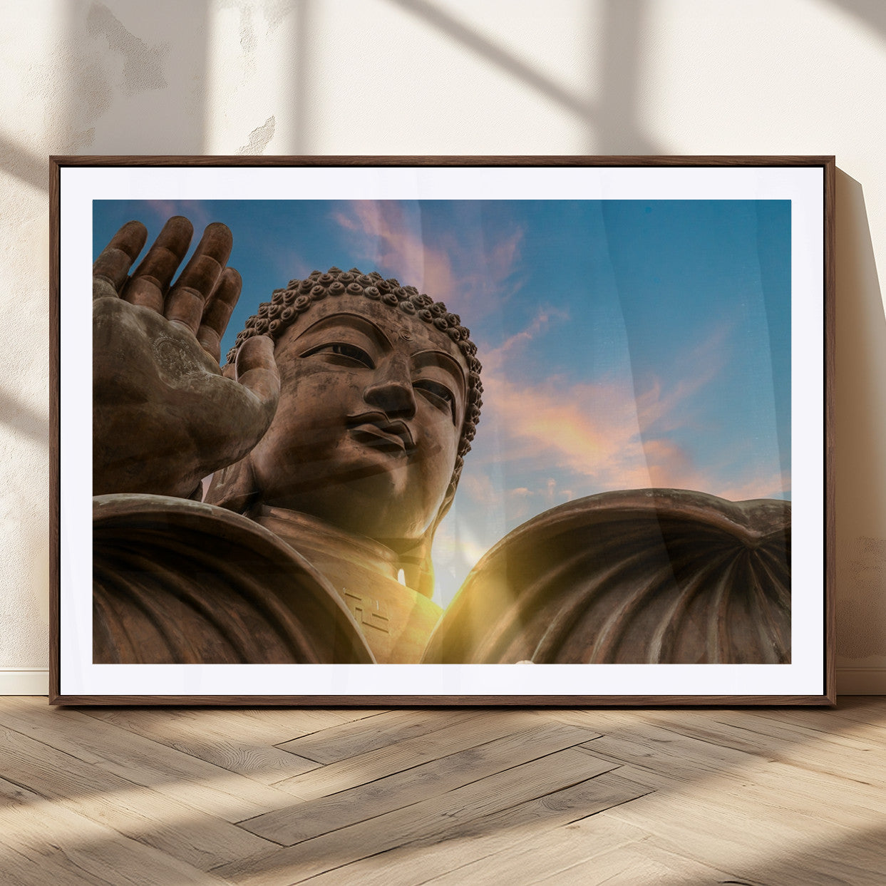MGC-FP-36x24 - Buddha Statue and Daylight Wall Art, Buddha Statue Wall Art Canvas Print
